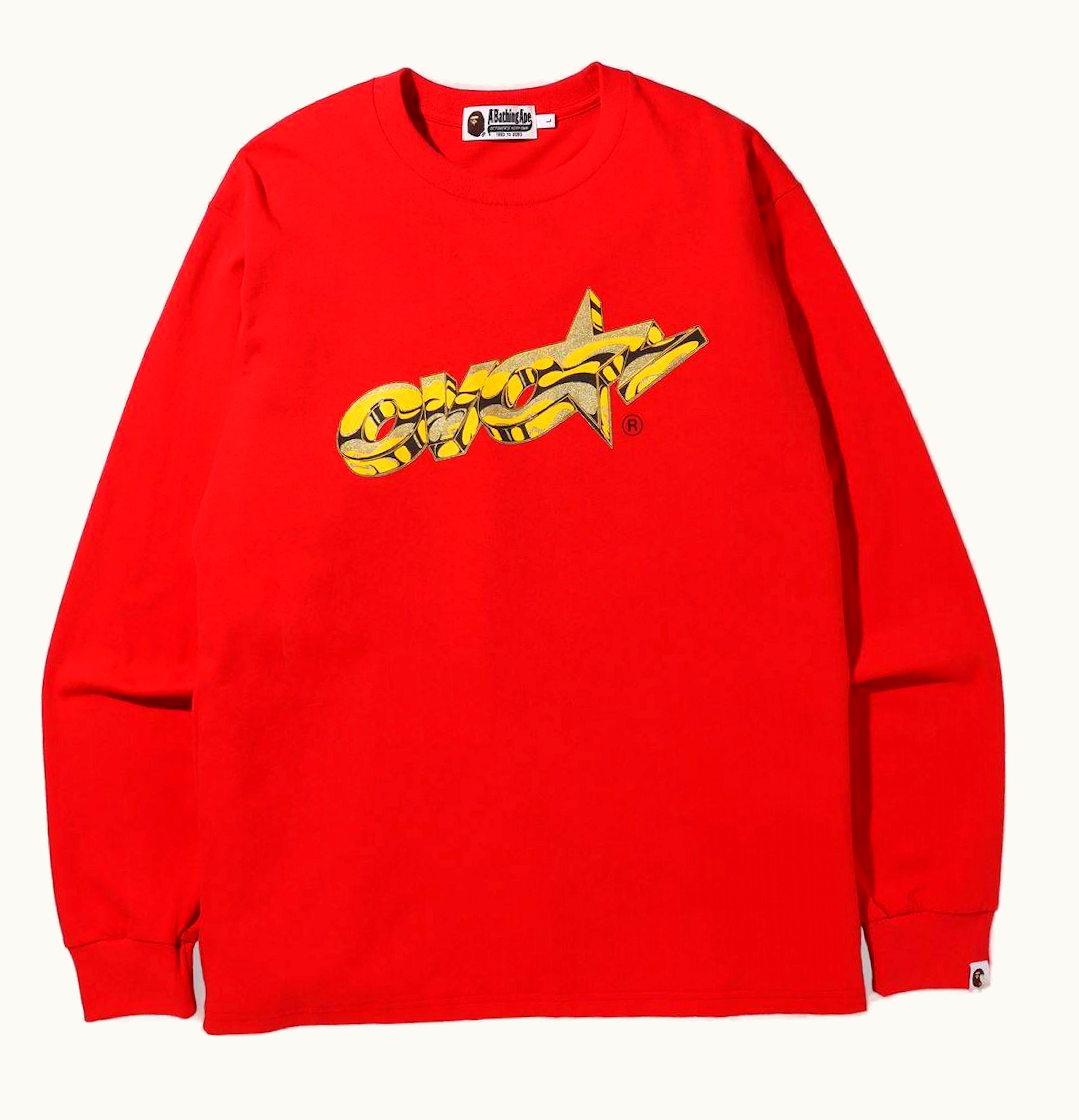 BAPE BAPE x OVO L S T shirt Red