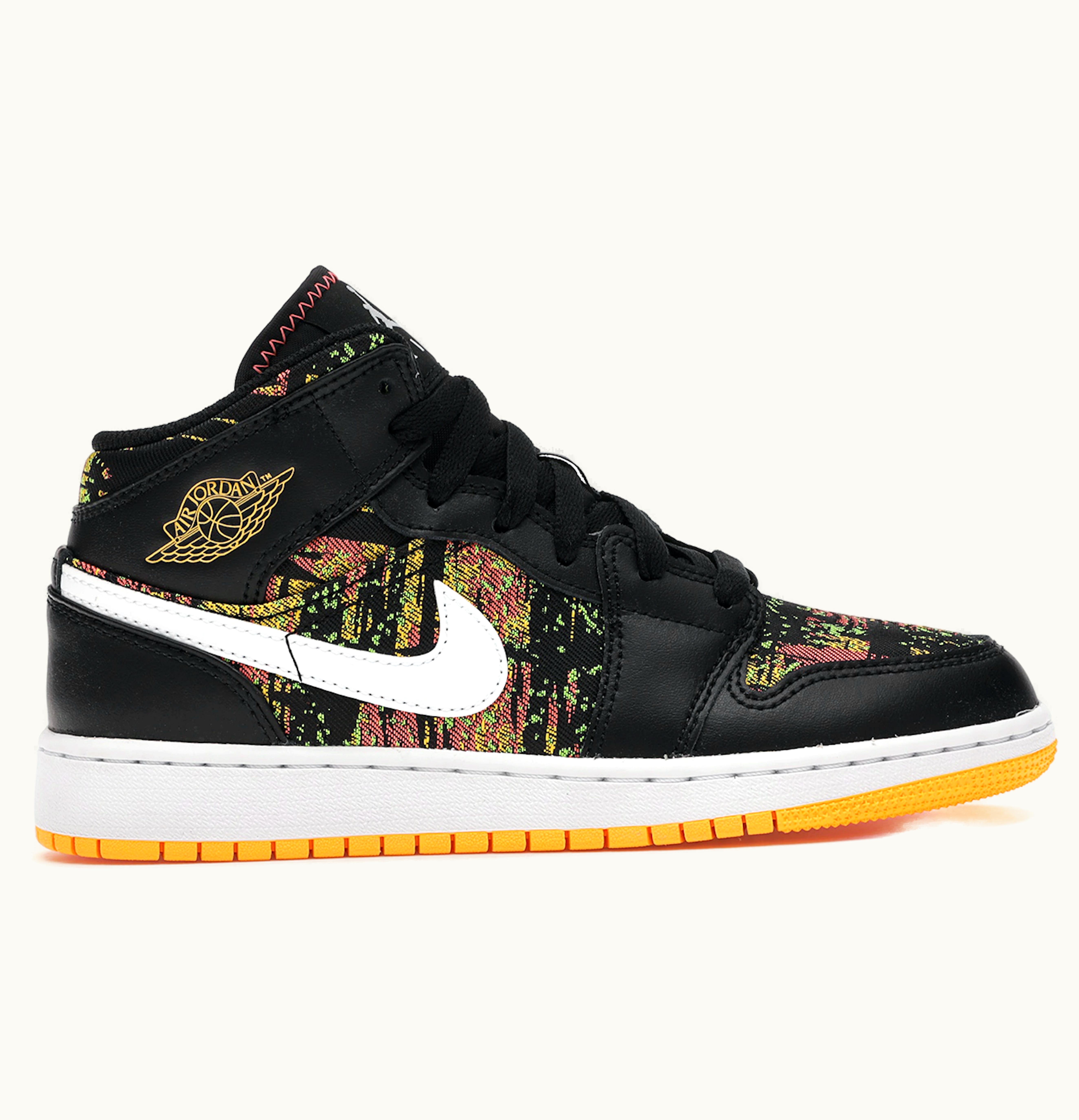 Jordan Air Jordan 1 Mid Black Laser Orange Bright Melon GS