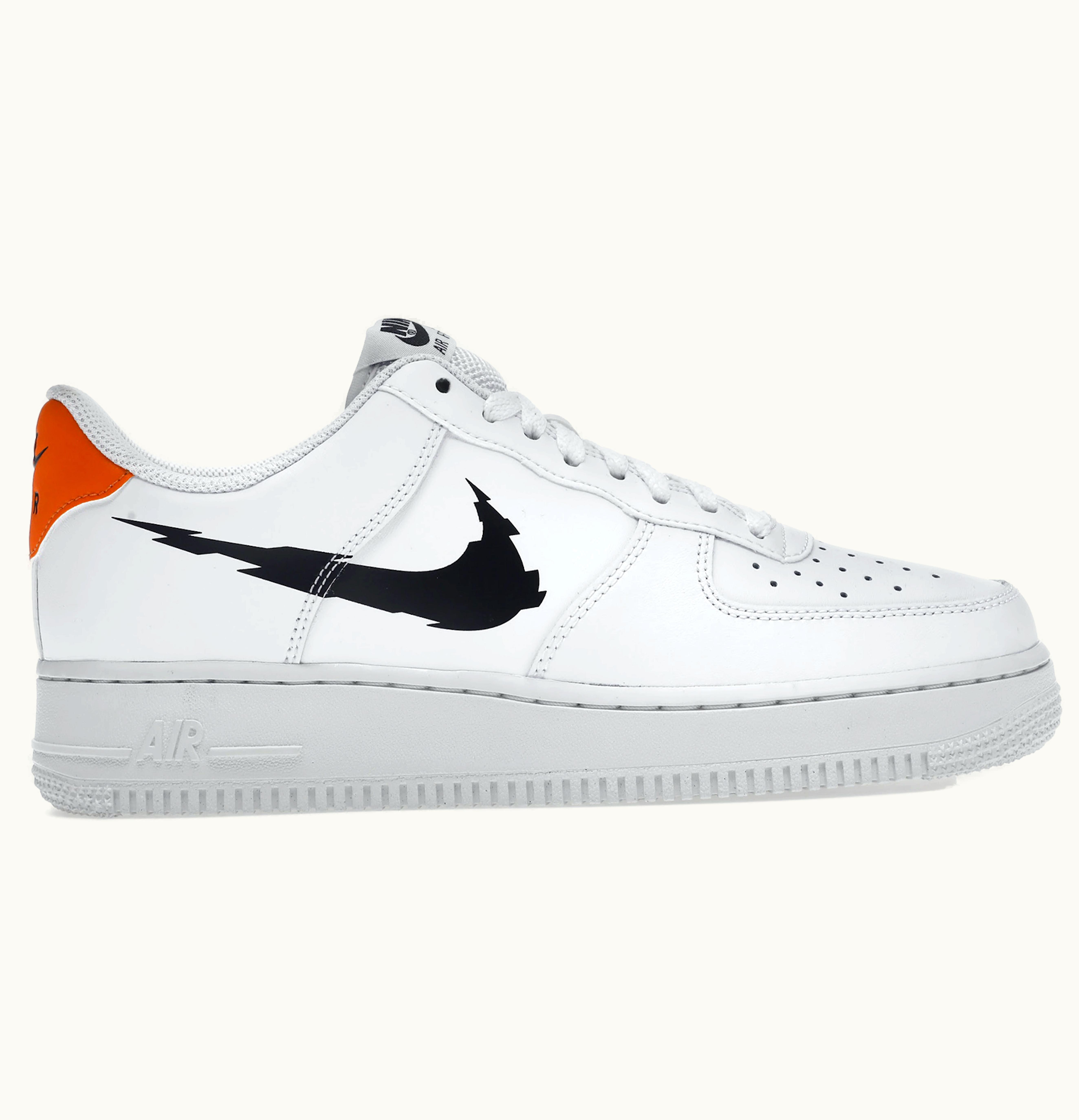 Nike Nike Air Force 1 Low 07 Glitch Swoosh White Orange