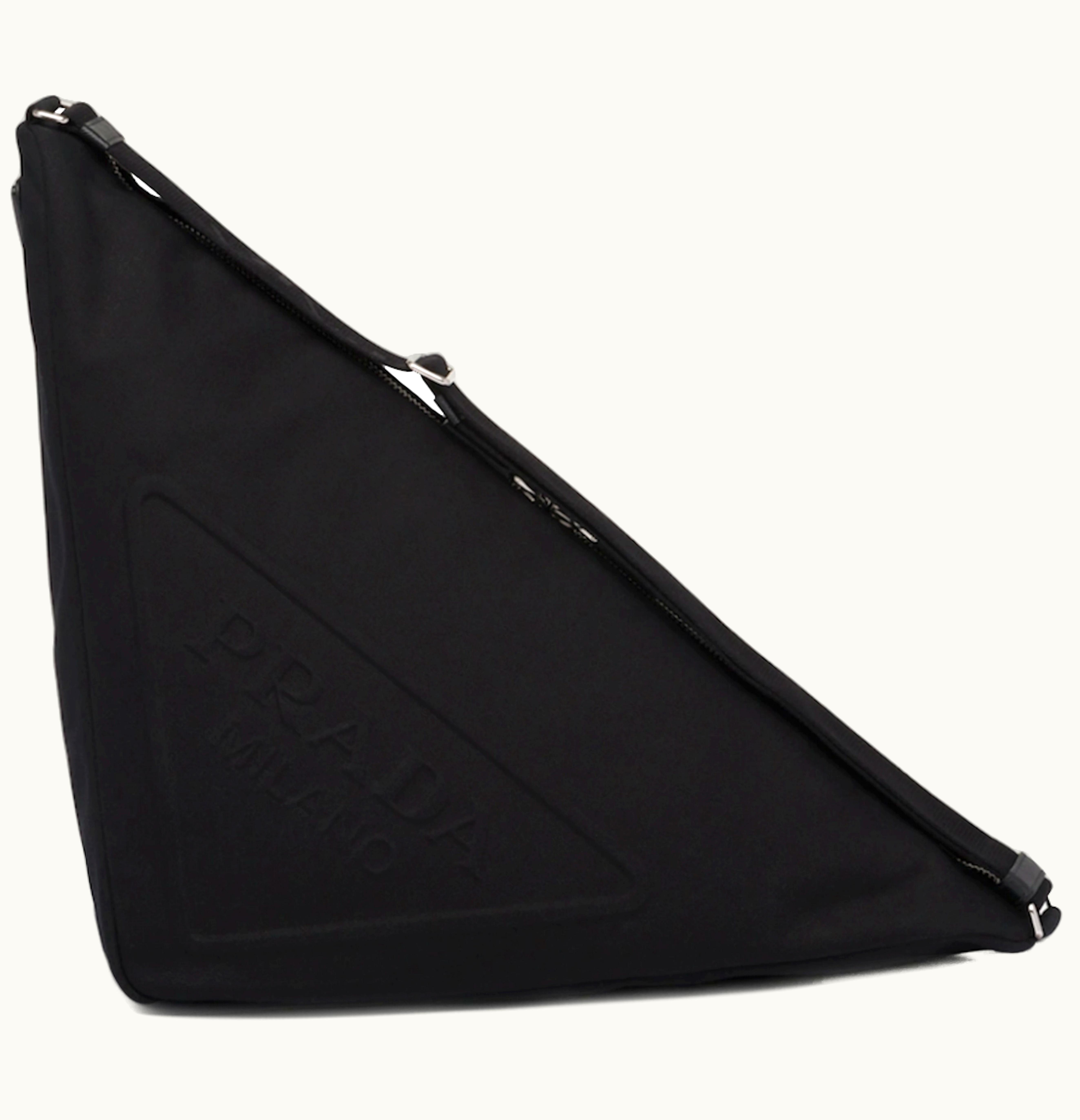 Prada Prada Canvas Triangle Bag Black