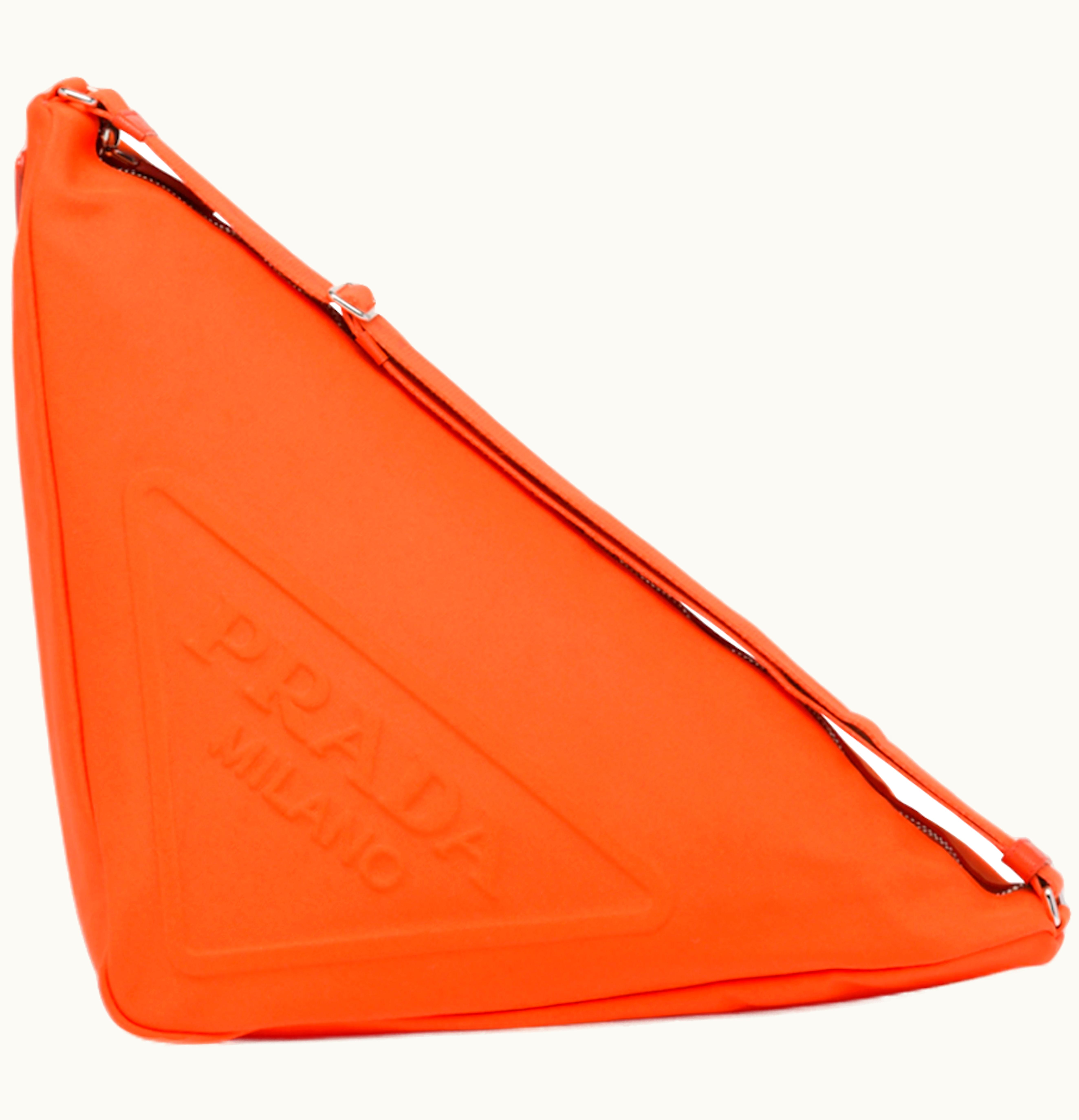 Prada Prada Canvas Triangle Bag Orange