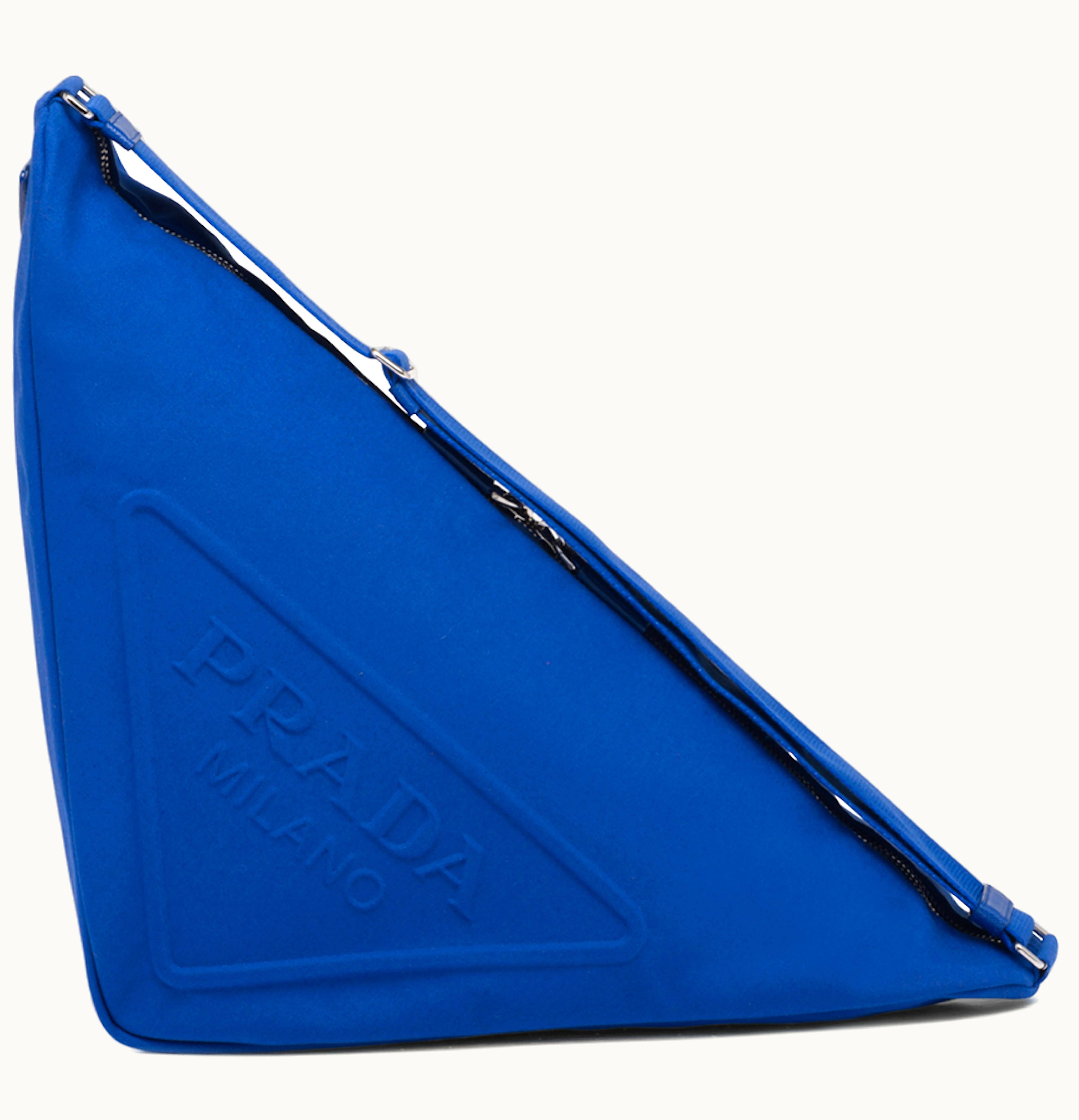 Prada Prada Canvas Triangle Bag Cobalt Blue