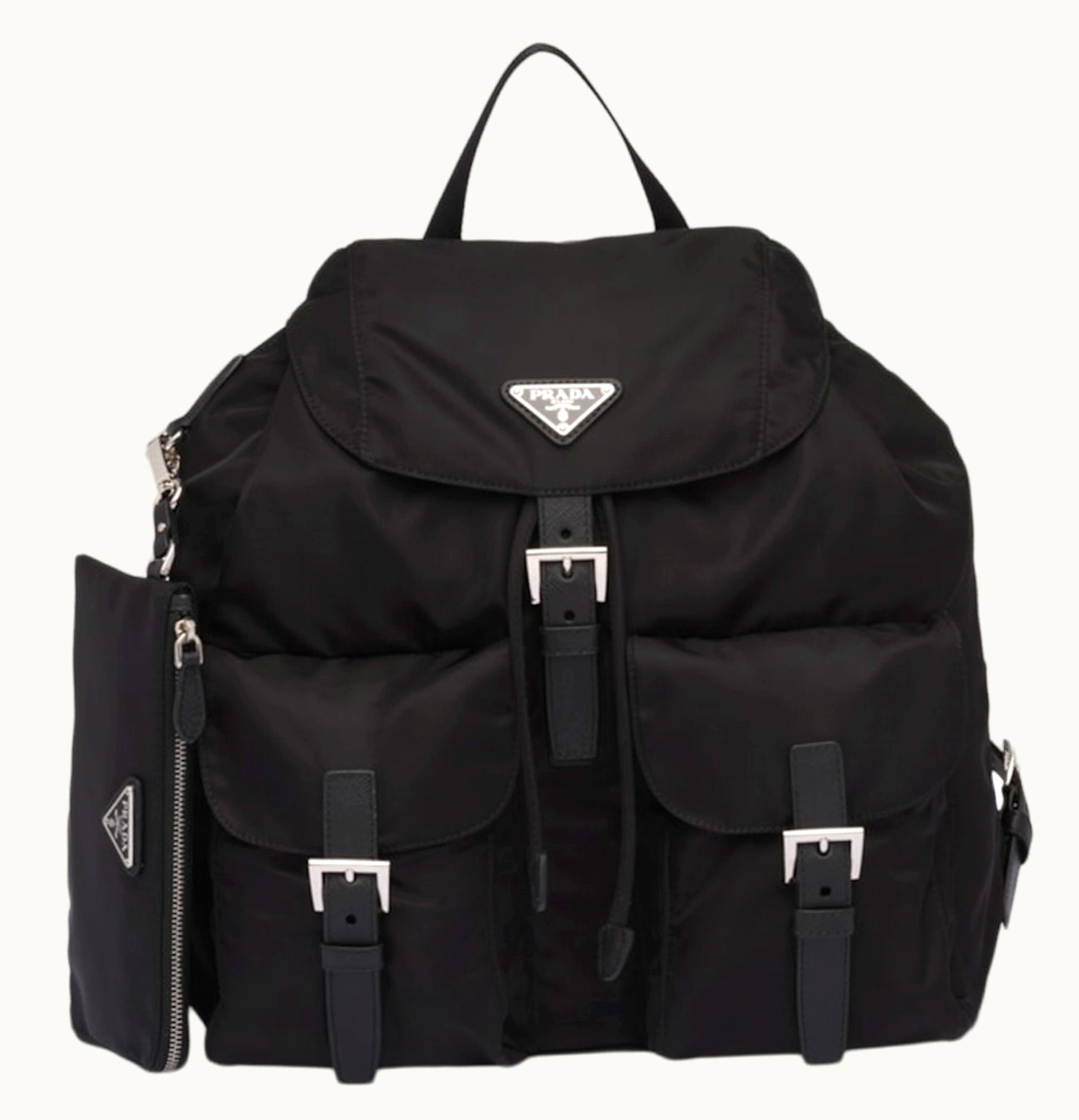 Prada Prada Re Nylon Backpack Medium Black