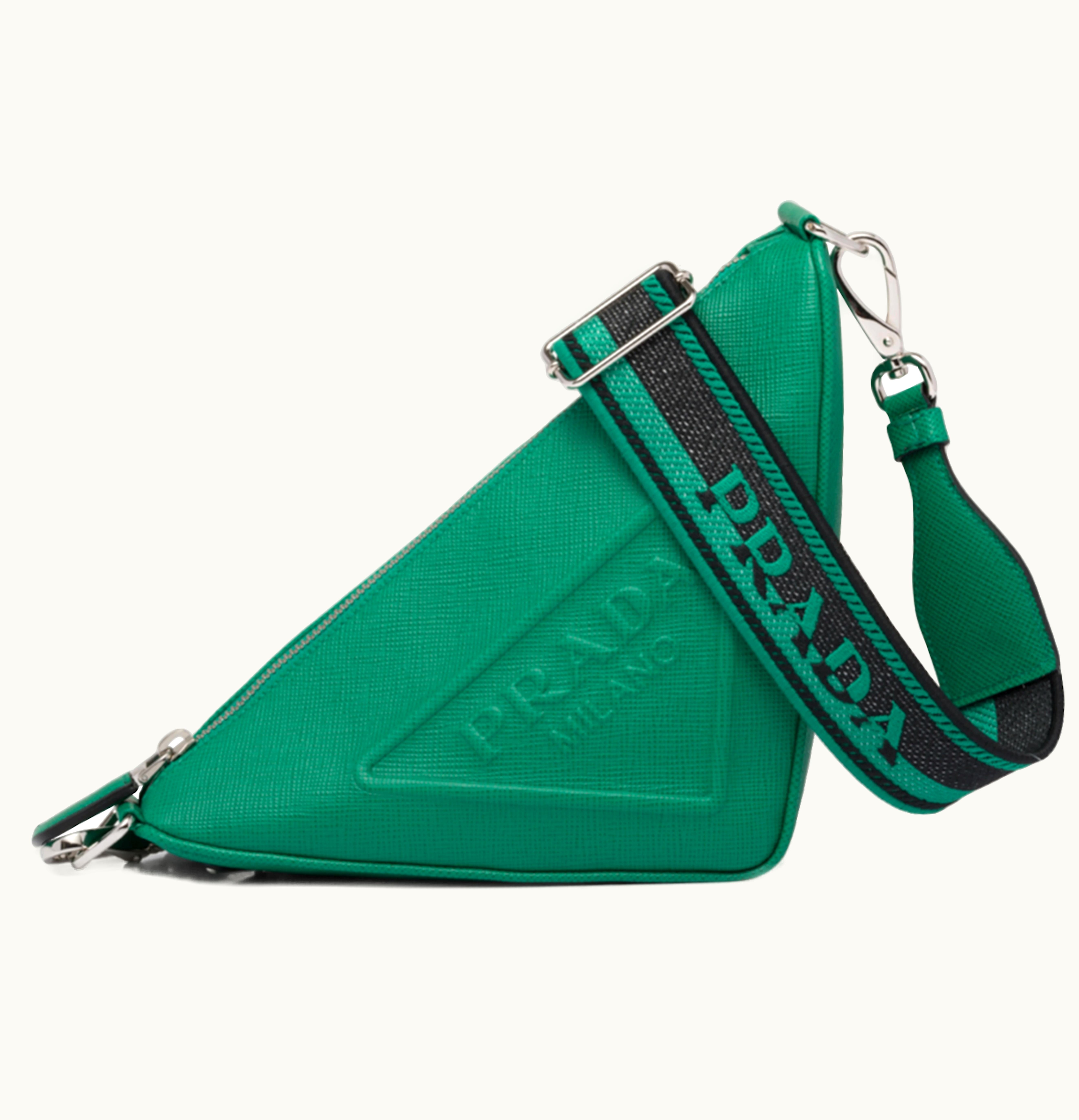 Prada Prada Saffiano Triangle Bag Mango