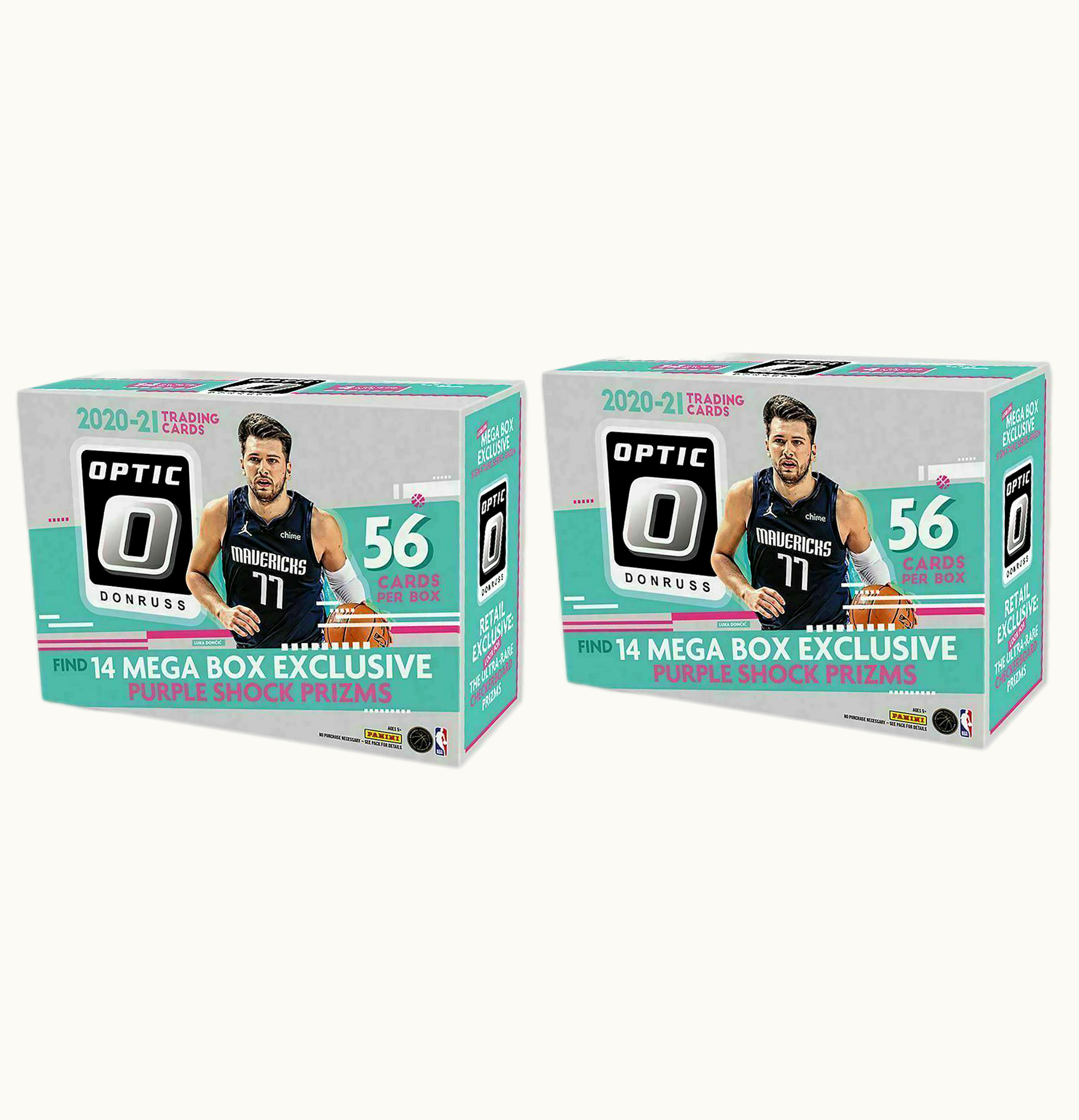 Panini 2020 21 Panini Donruss Optic Basketball Mega Box Purple Shock Prizms 2x Lot