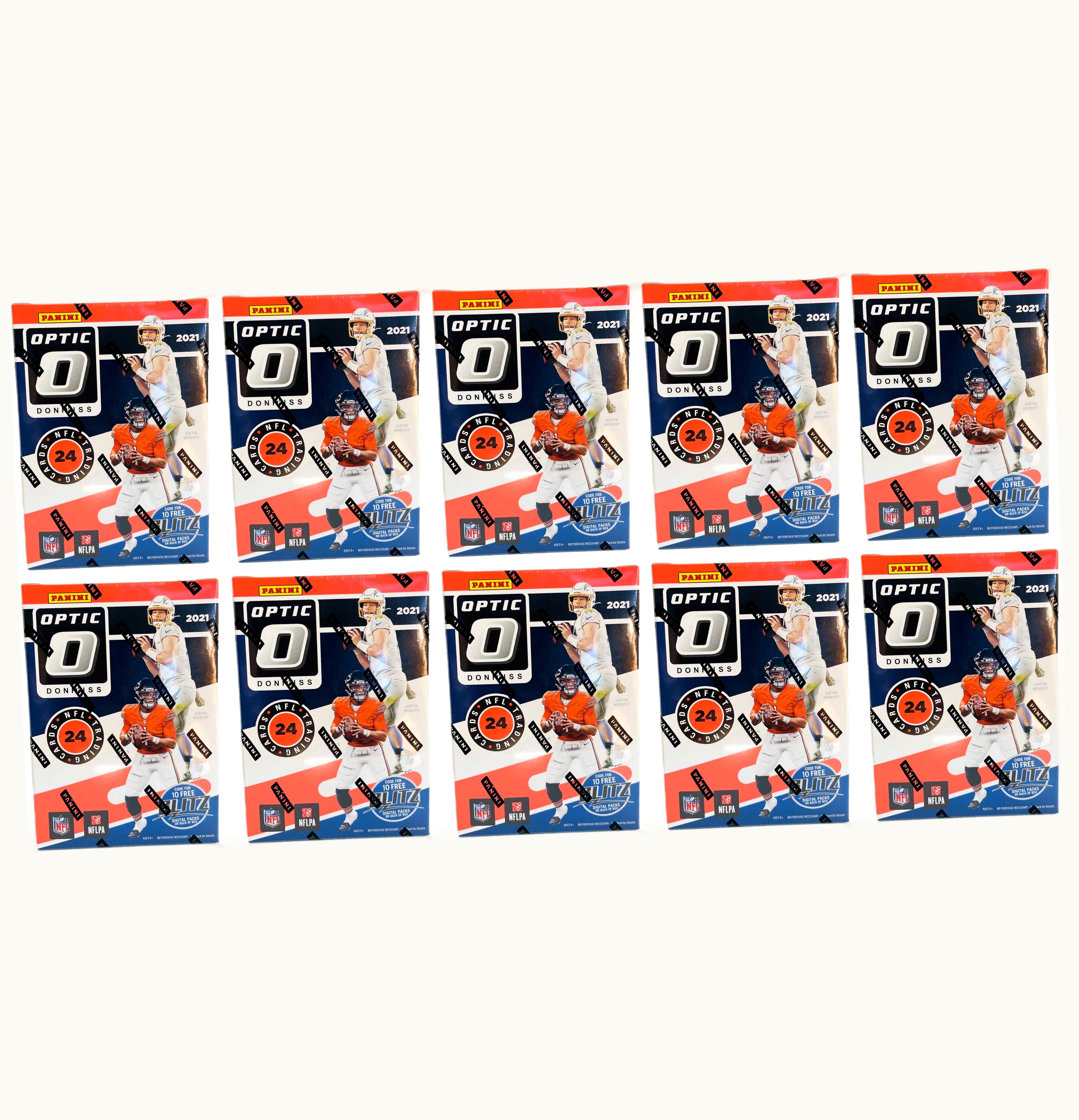 Panini 2021 Panini Donruss Optic Football Blaster Box Pink Parallels 10x Lot