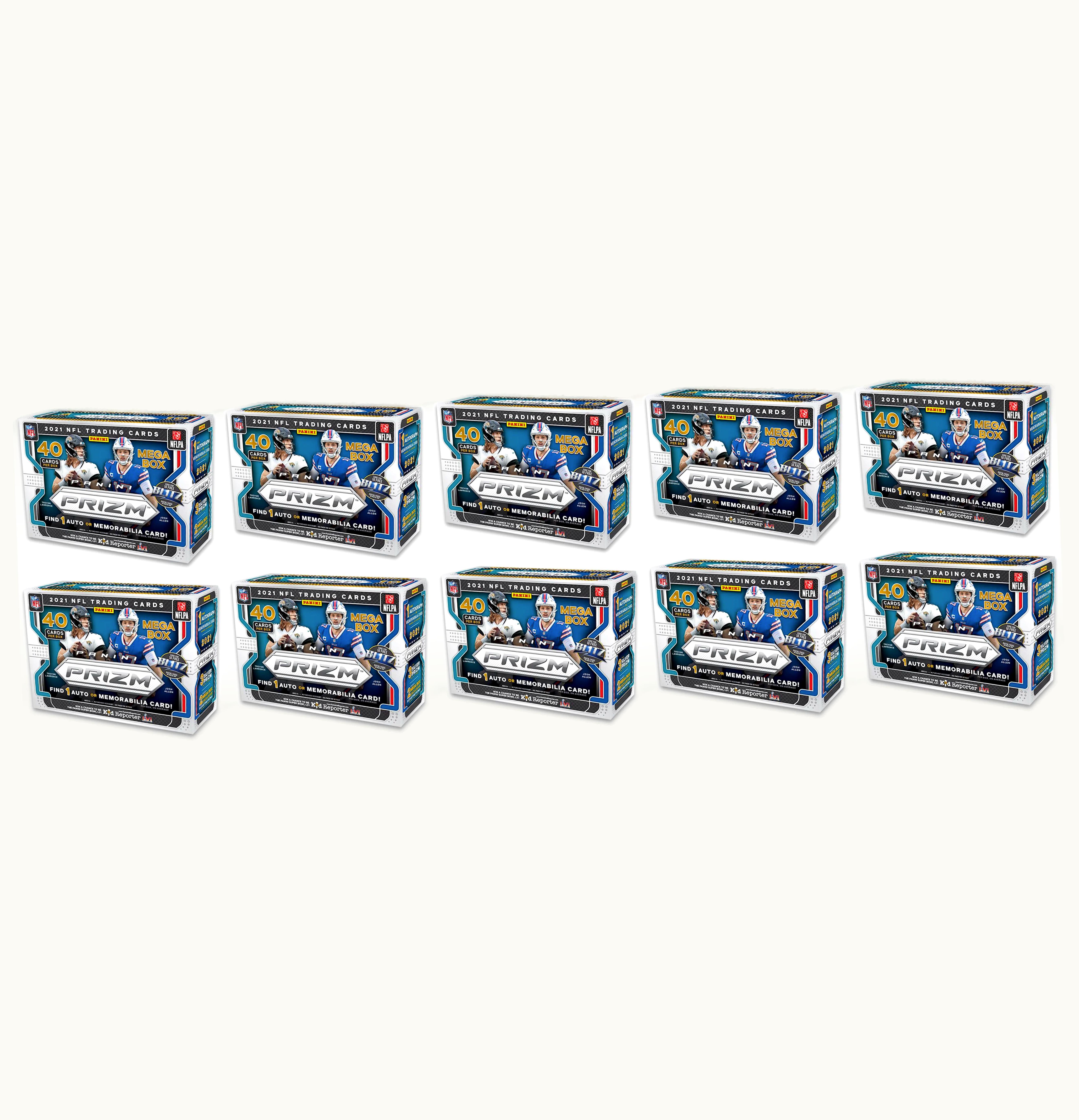 Panini 2021 Panini Prizm Football Mega Box Pink Prizms 10x Lot