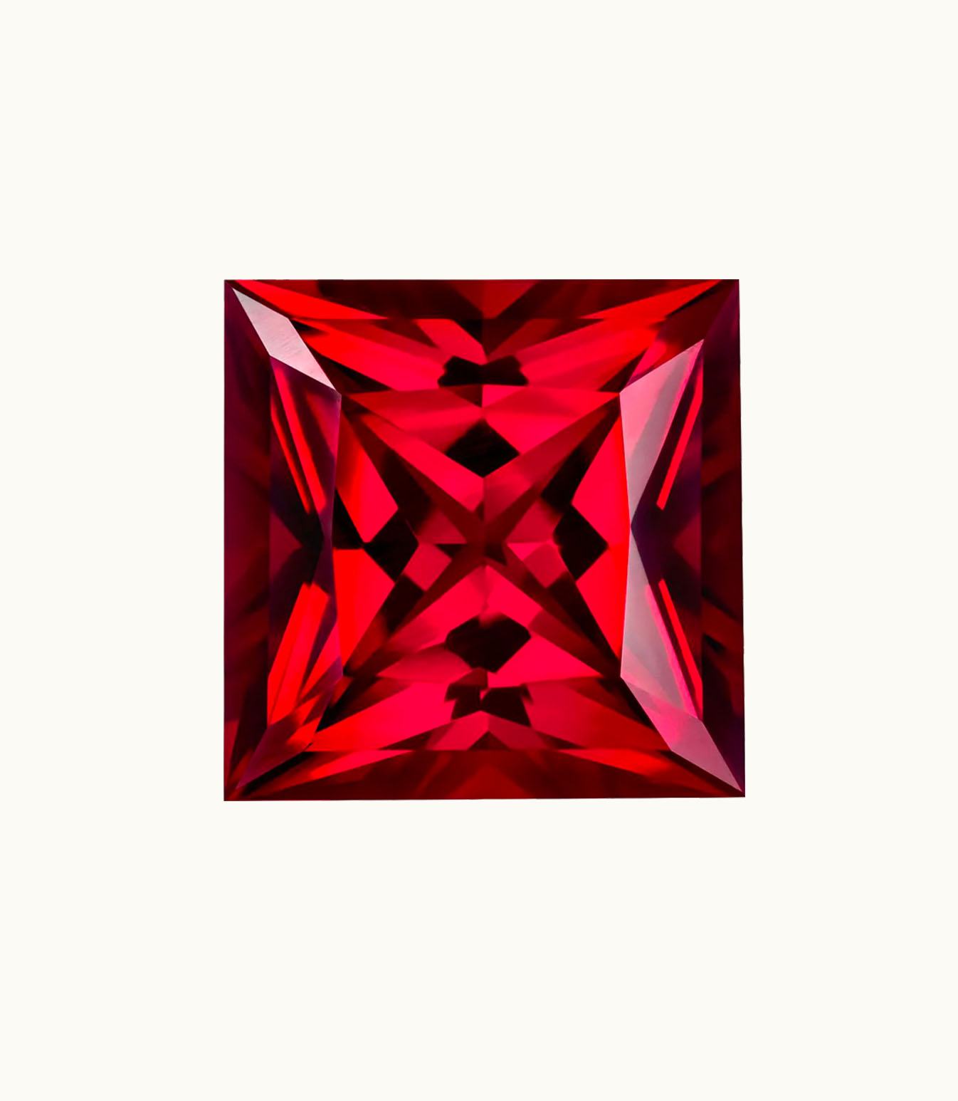 Loose Ruby Princess Loose Ruby Intensity Dark - Clarity Slightly Included - Cut Poor - Shape Princess