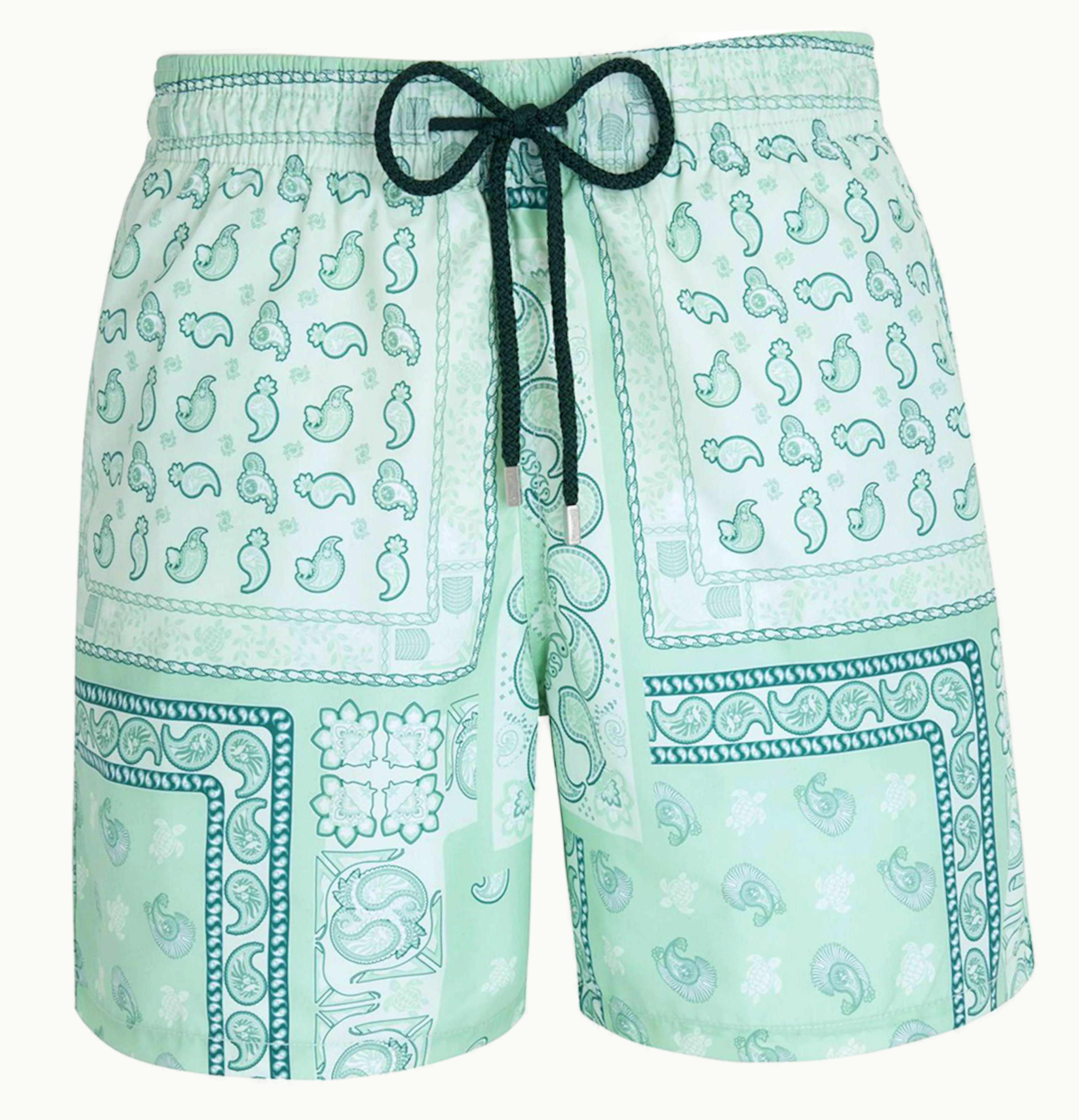 BAPE BAPE BLACK x Vilebrequin Bandana Print Swiming Shorts Green