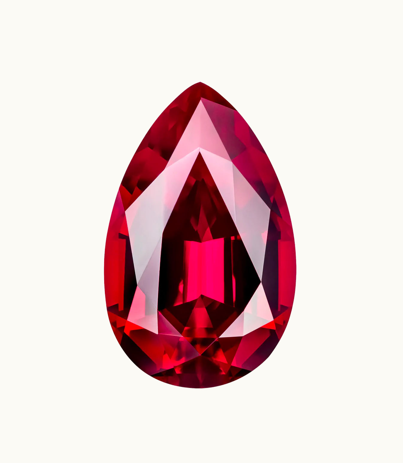 Loose Ruby Pear Loose Ruby Intensity Deep - Clarity Heavily Included - Cut Fair - Shape Pear