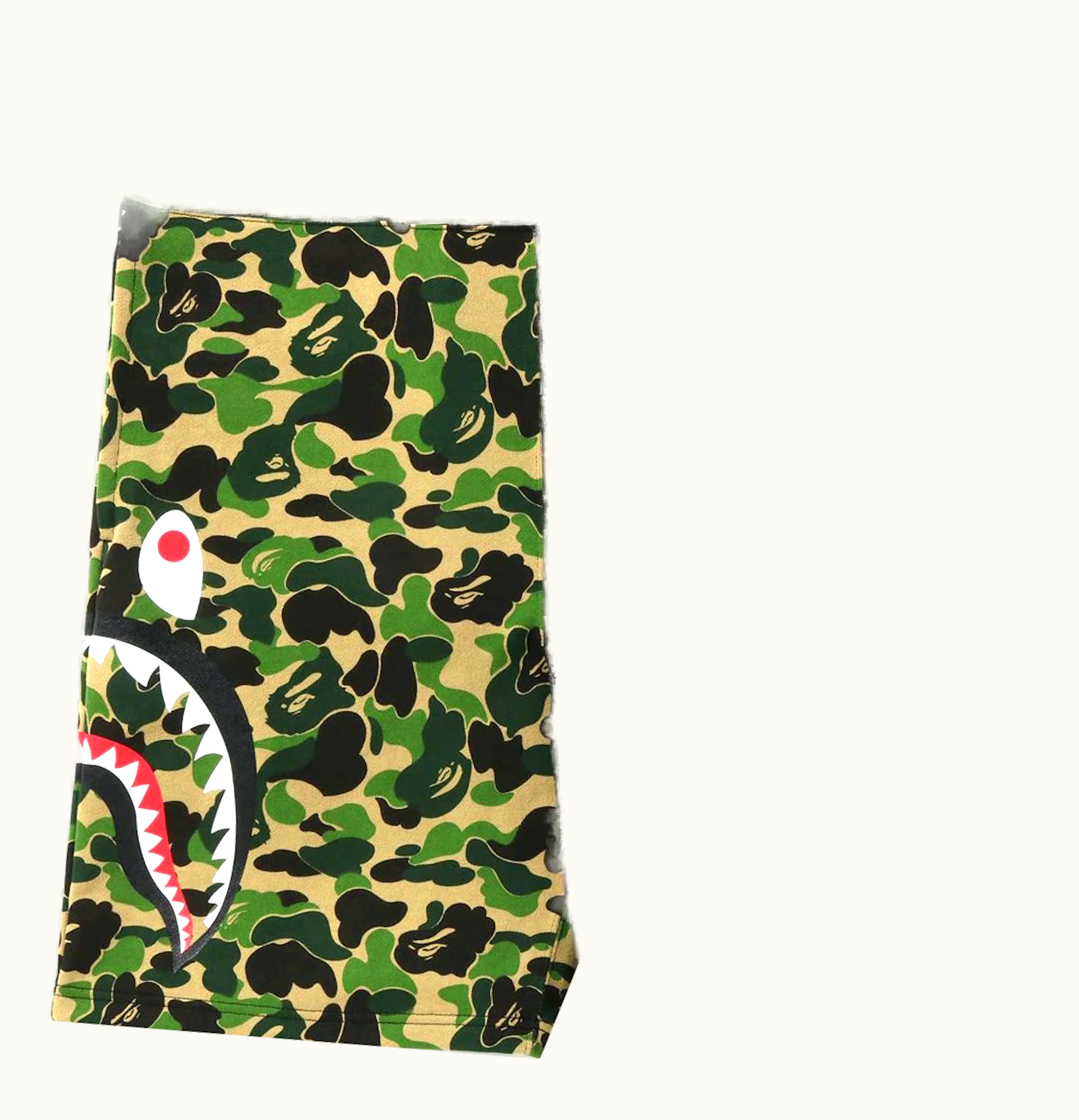 BAPE BAPE ABC Camo Side Shark Sweat Shorts Green