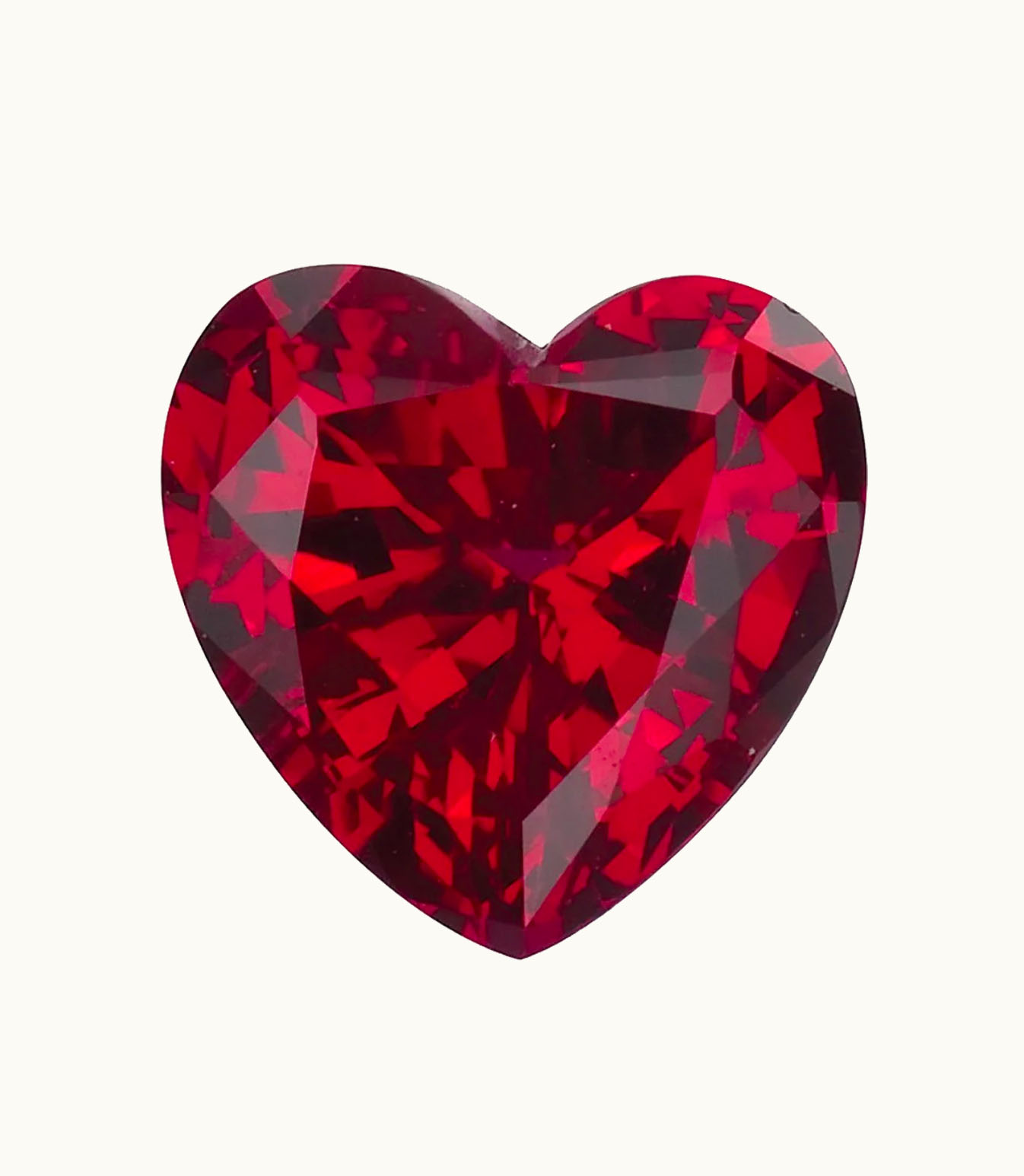 Loose Ruby Heart Loose Ruby Intensity Vivid - Clarity Slightly Included - Cut Fair - Shape Heart
