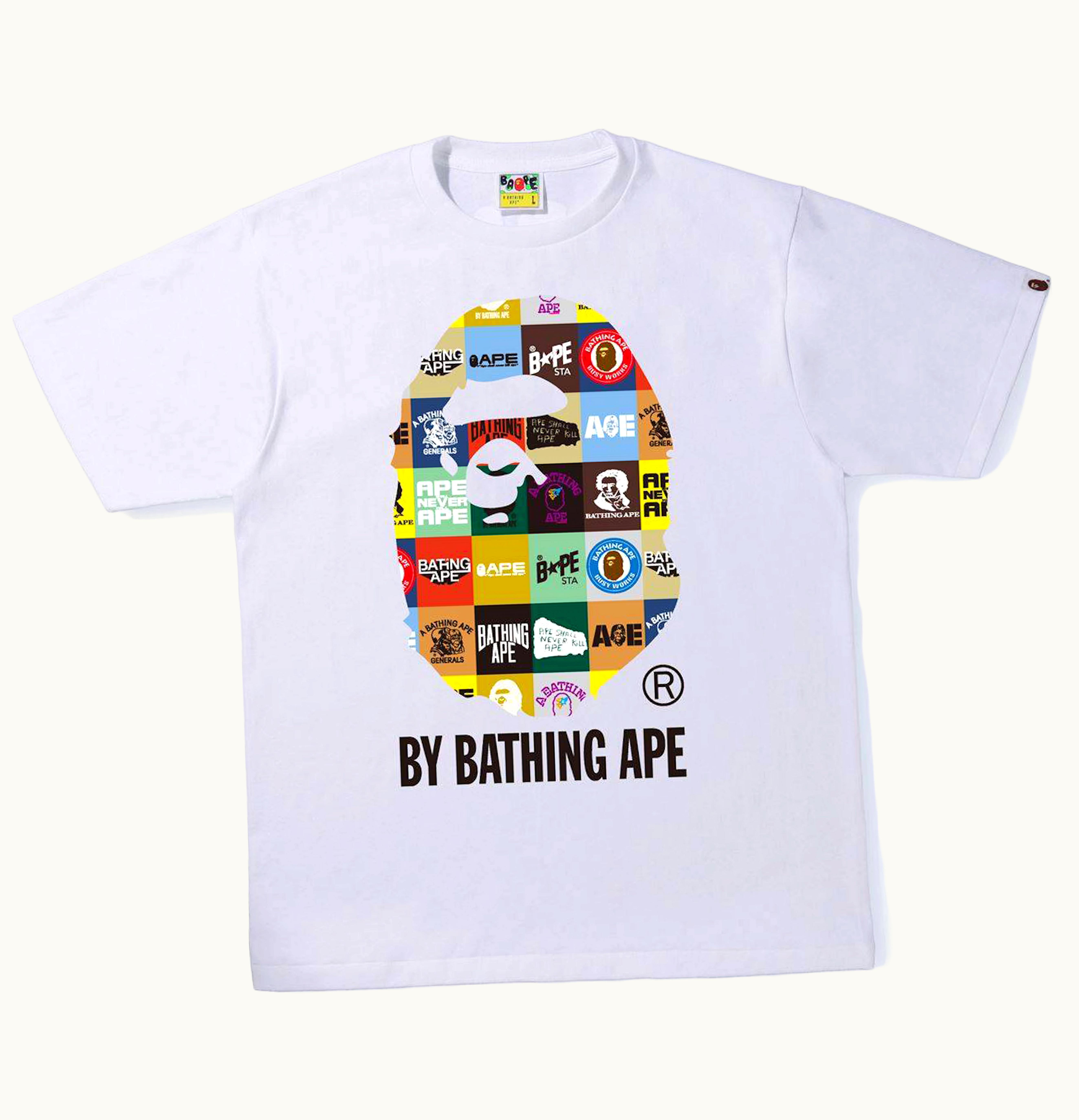 BAPE BAPE Classic Logo Ape Head Tee White