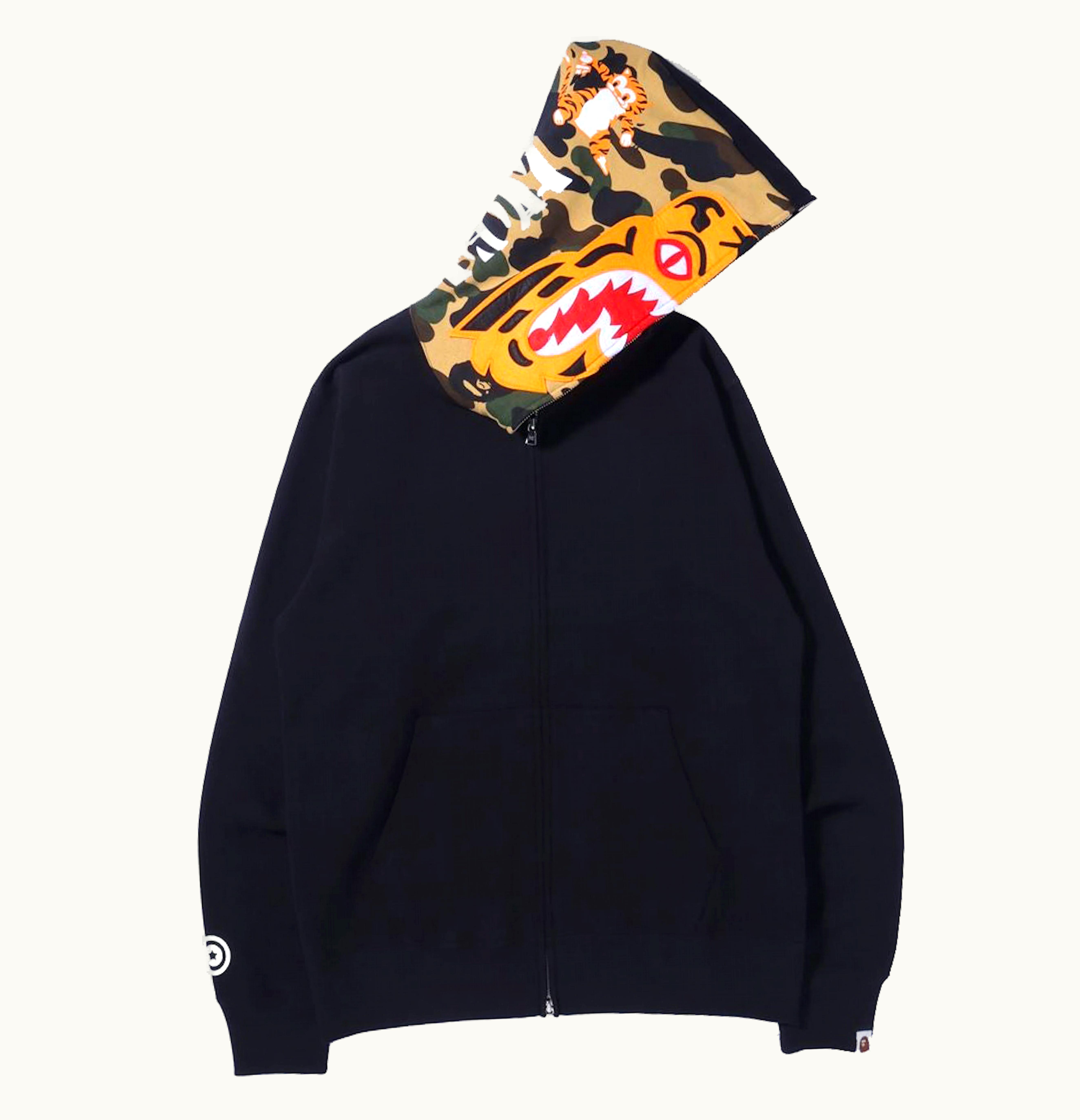 BAPE BAPE Tiger Full Zip Hoodie FW21 Black