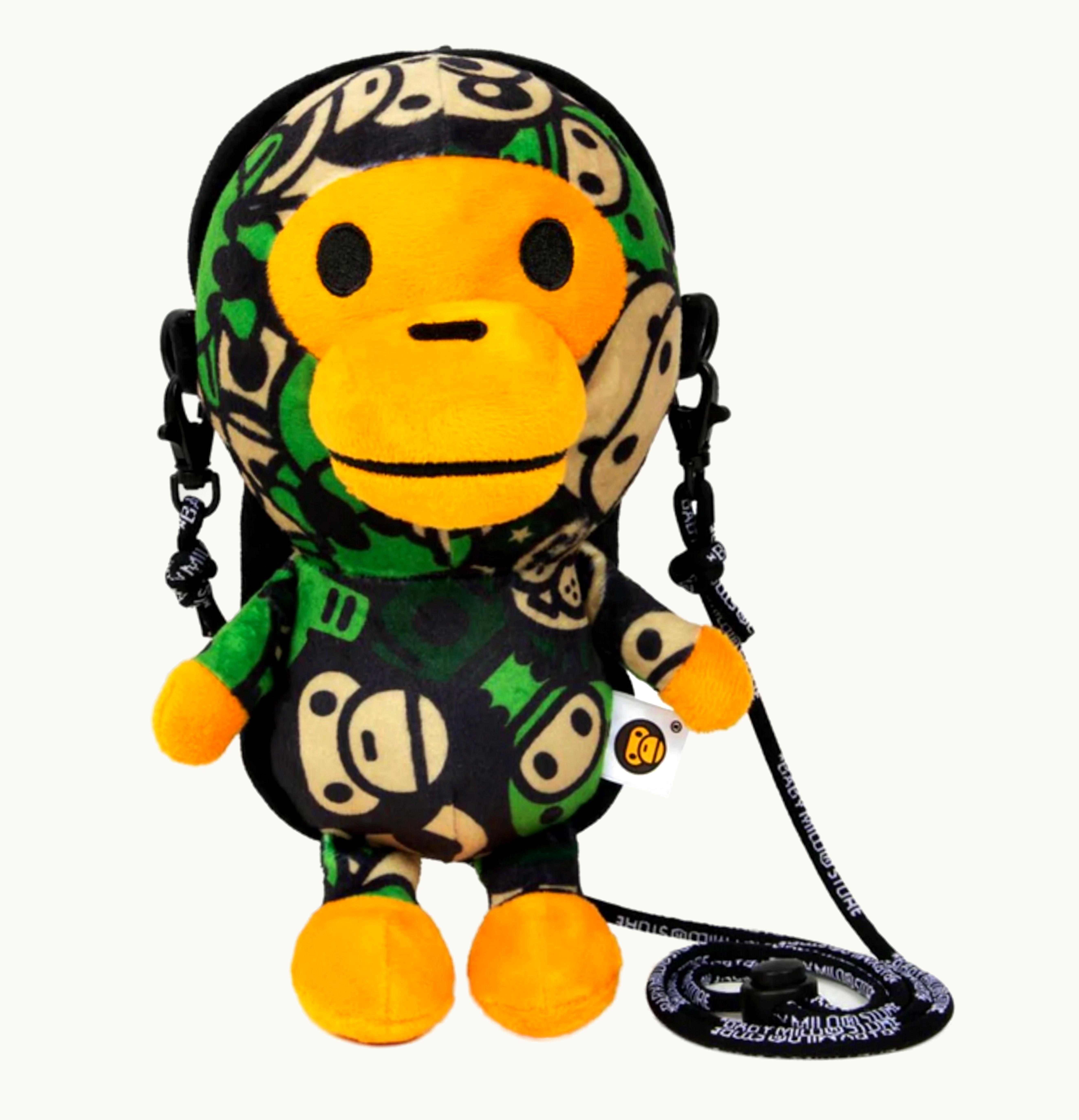 BAPE BAPE Baby Milo Plush Mobile Bag Green