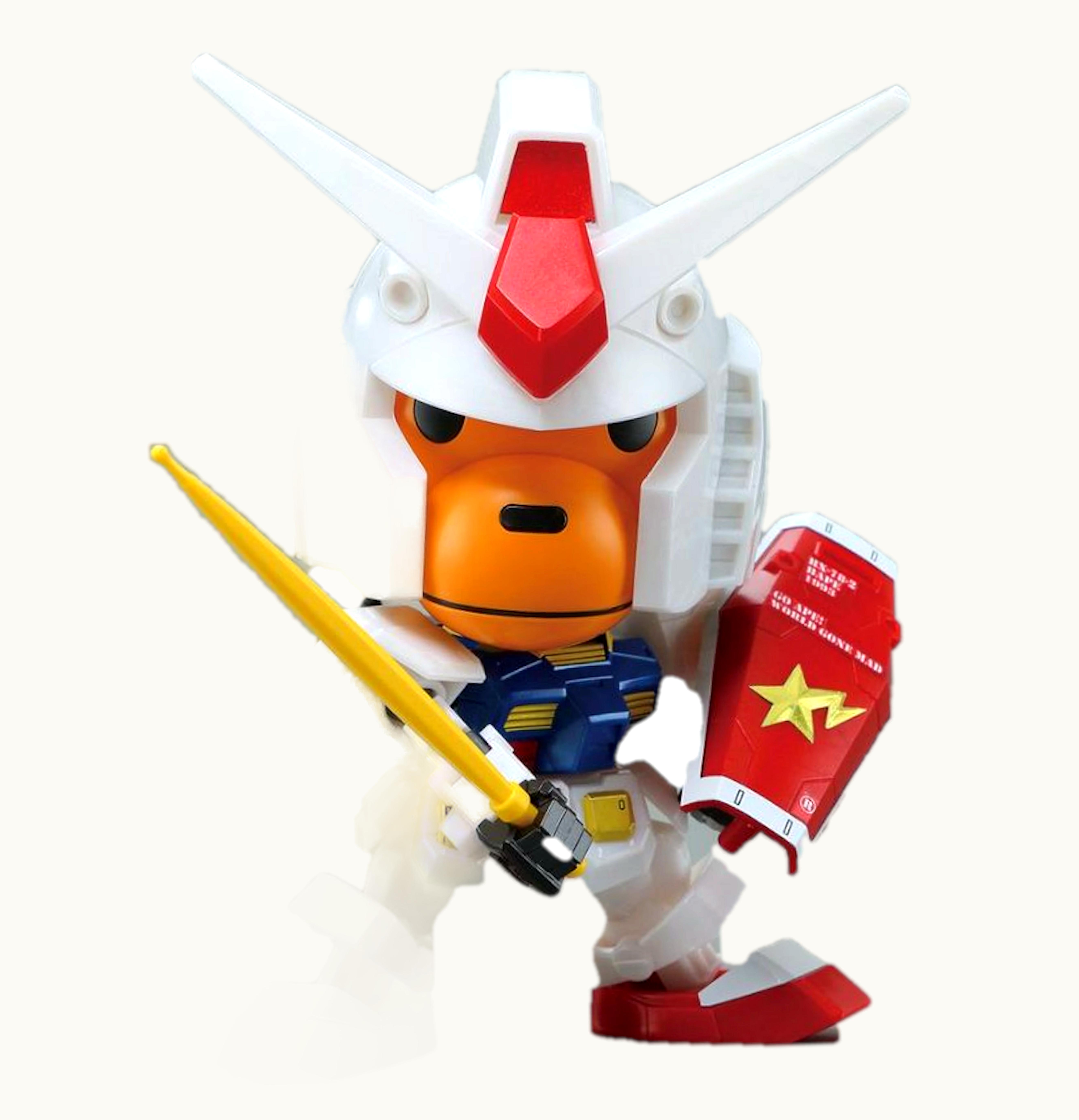 BAPE BAPE Baby Milo RX 78 2 Gundam Toy White