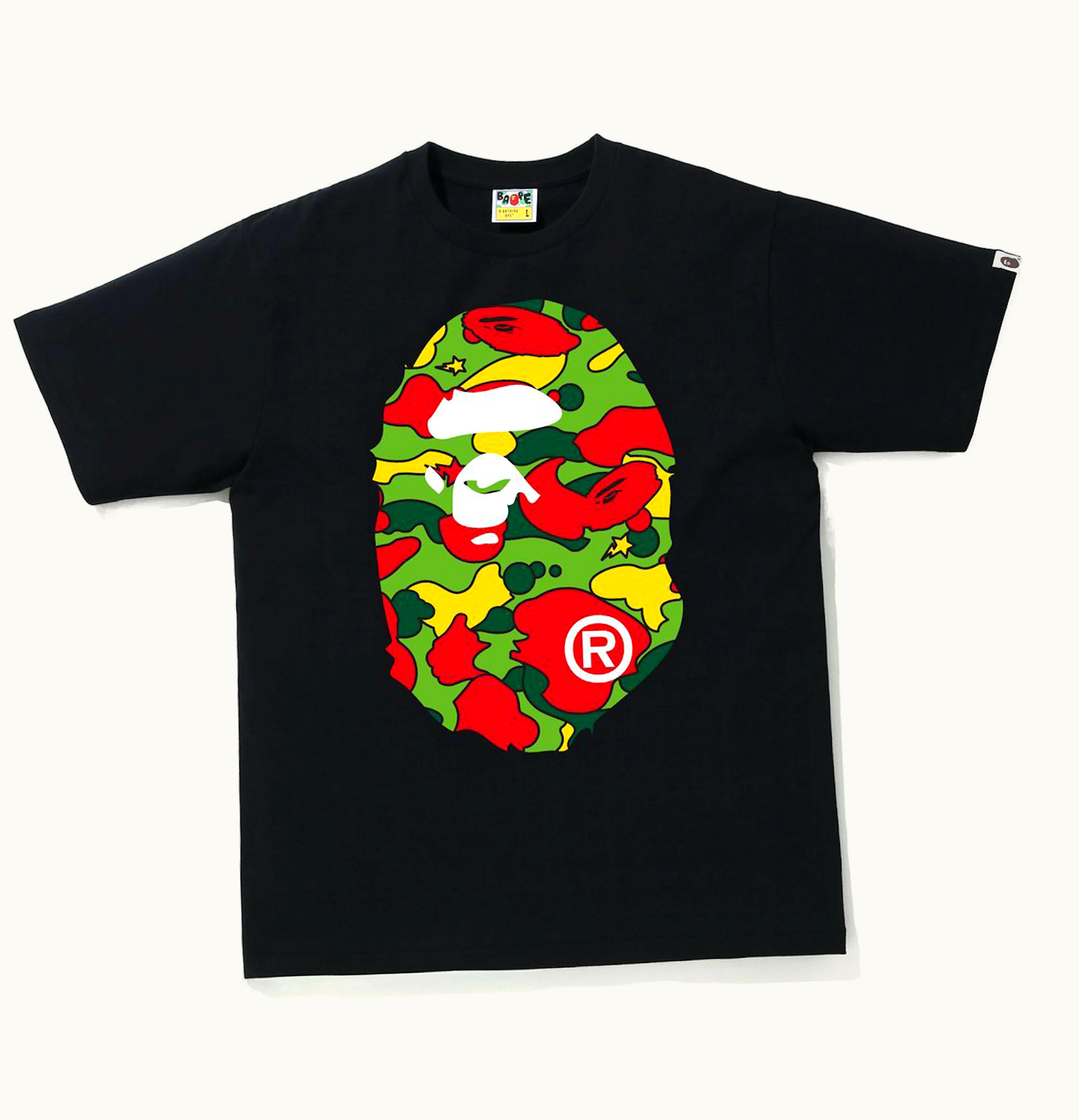 BAPE BAPE Sta Camo Big Ape Head Tee Black Multi