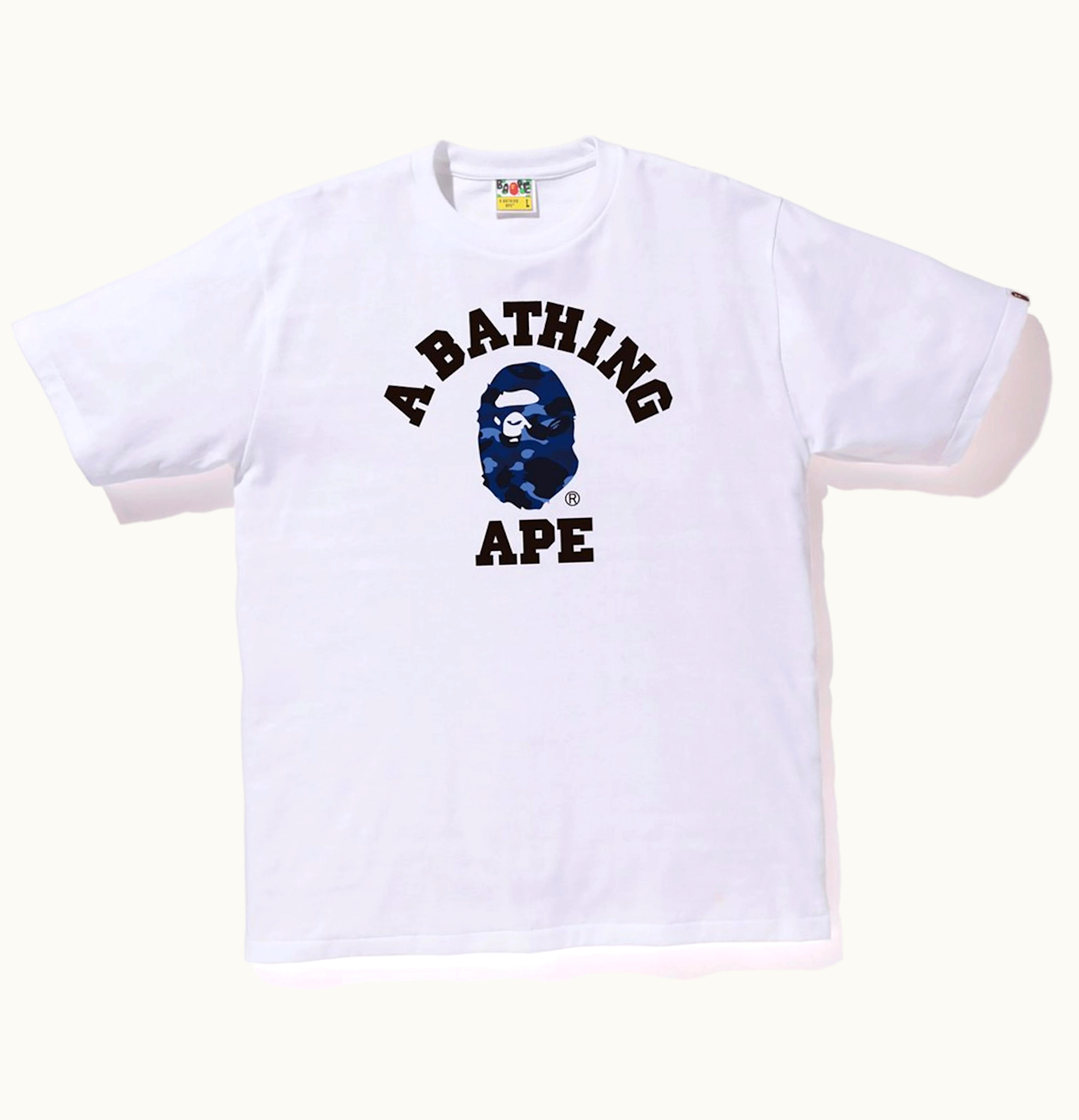 BAPE BAPE Color Camo College Tee White Blue