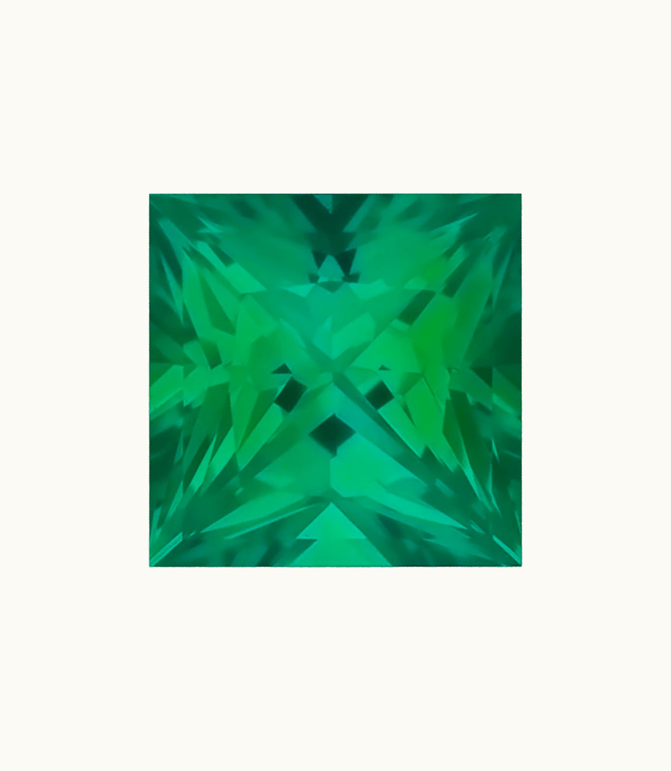 Loose Emerald Princess Loose Emerald Intensity Medium Intense - Clarity Moderately Included - Cut Excellent - Shape Princess
