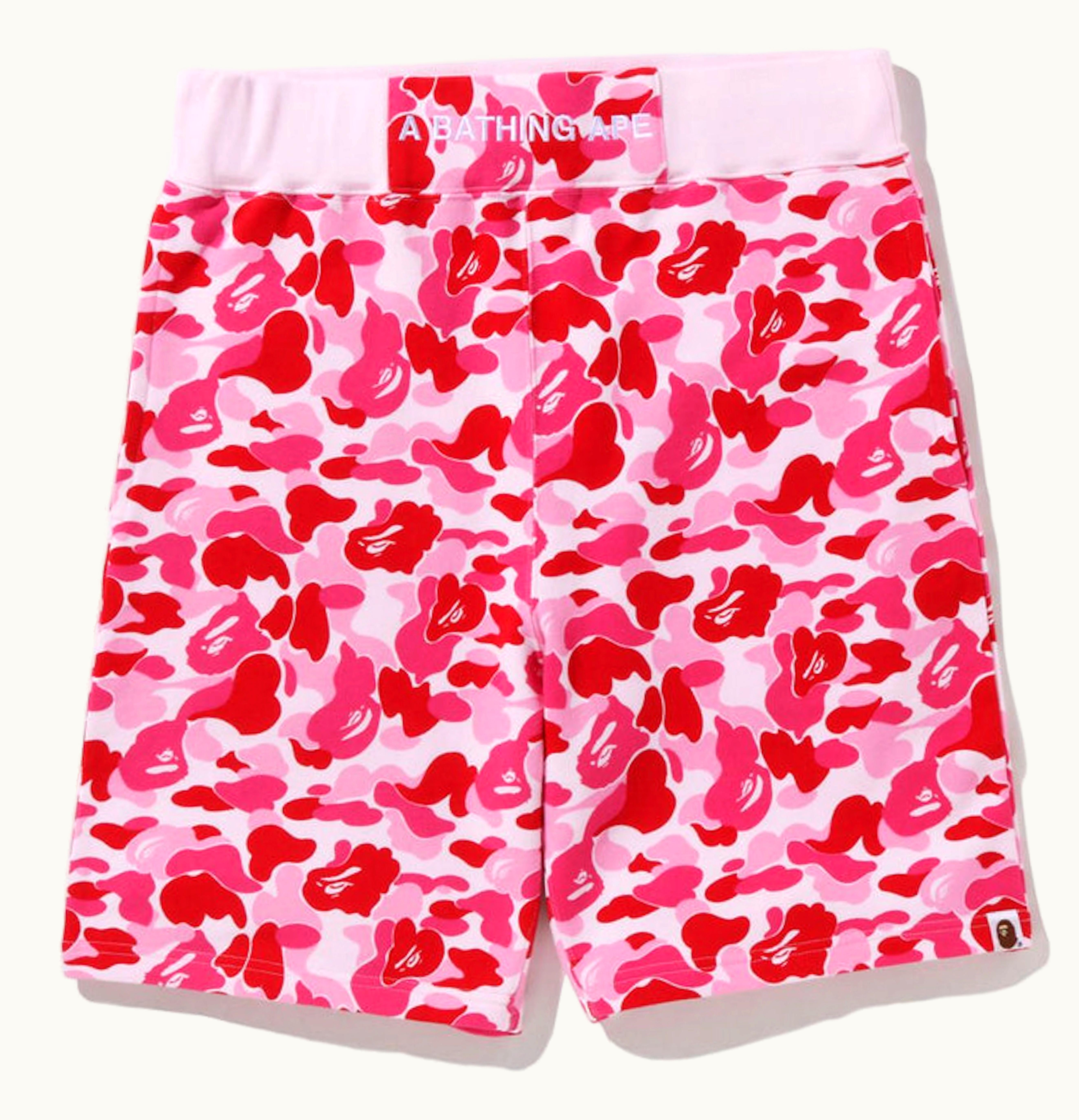 BAPE BAPE ABC Camo Sweat Shorts Pink