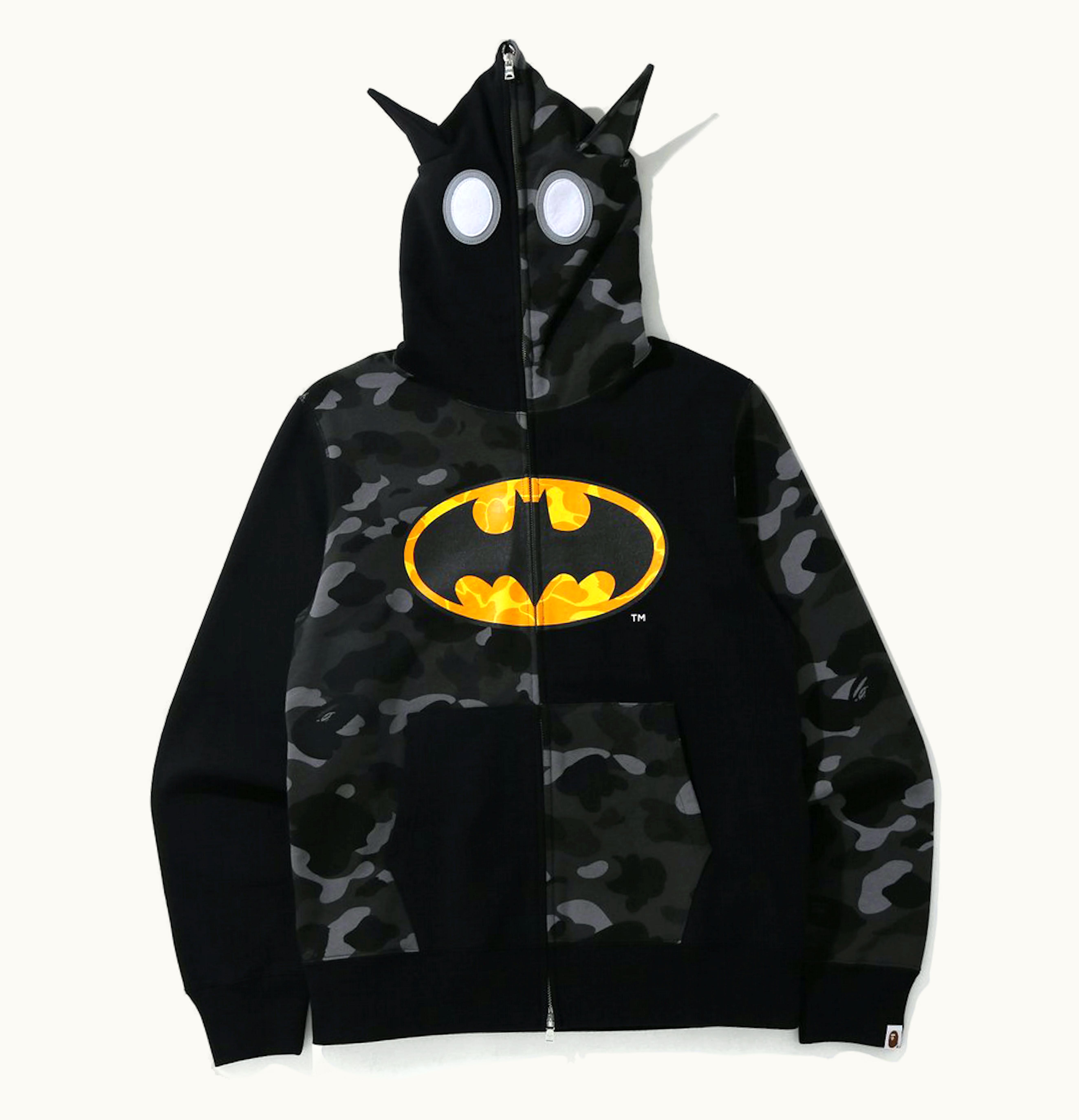 BAPE BAPE x DC Batman Full Zip Hoodie Black