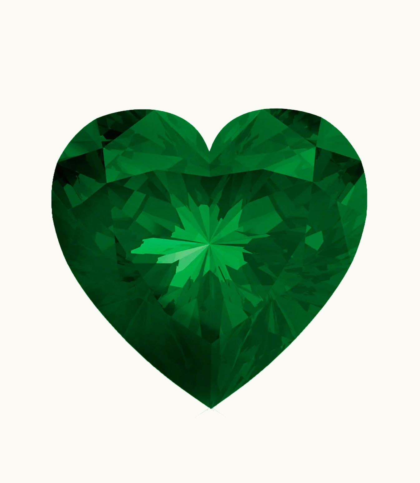 Loose Emerald Heart Loose Emerald Intensity Dark - Clarity Clear - Cut Good - Shape Heart