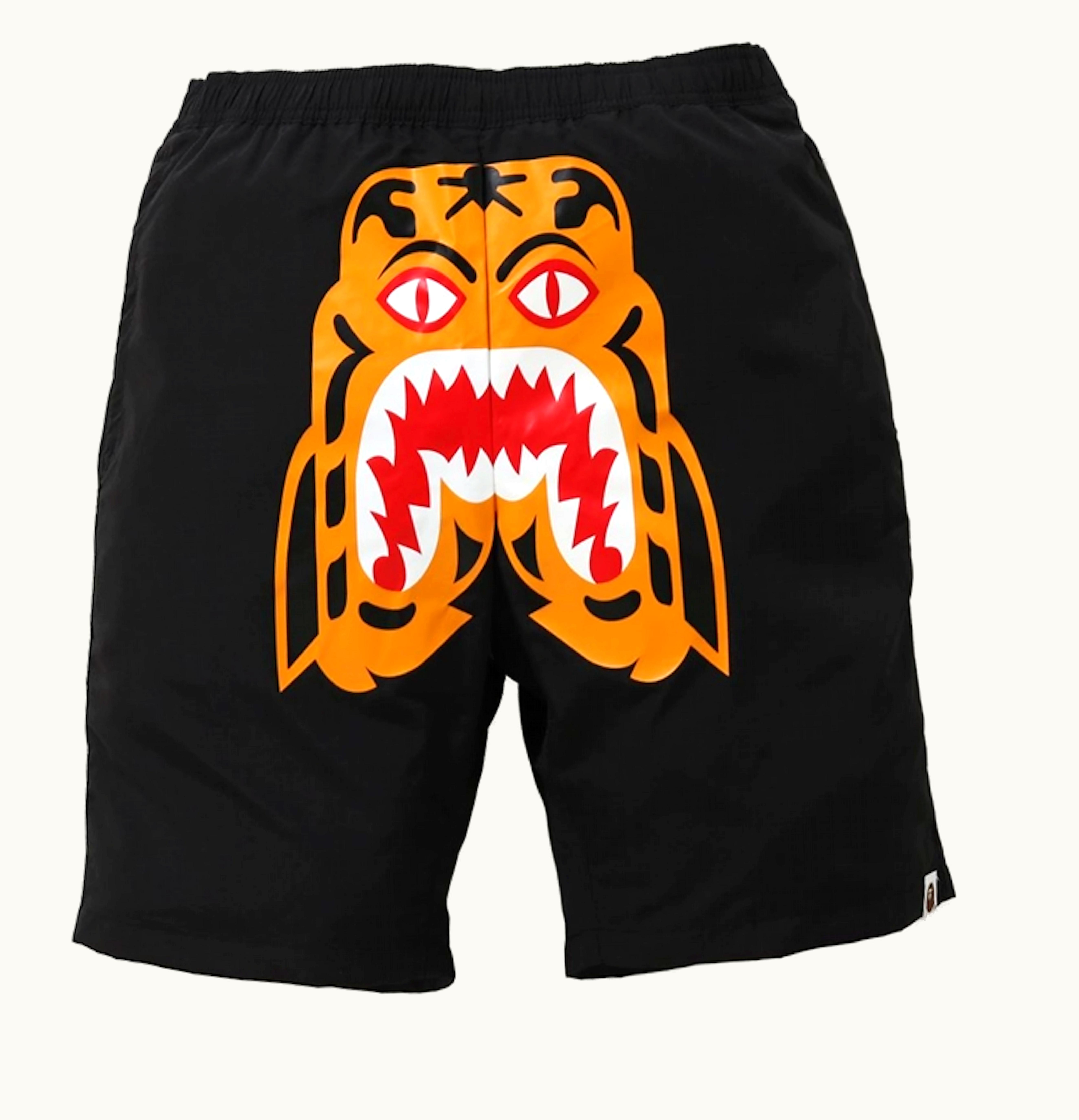 BAPE BAPE Tiger Beach Shorts Black