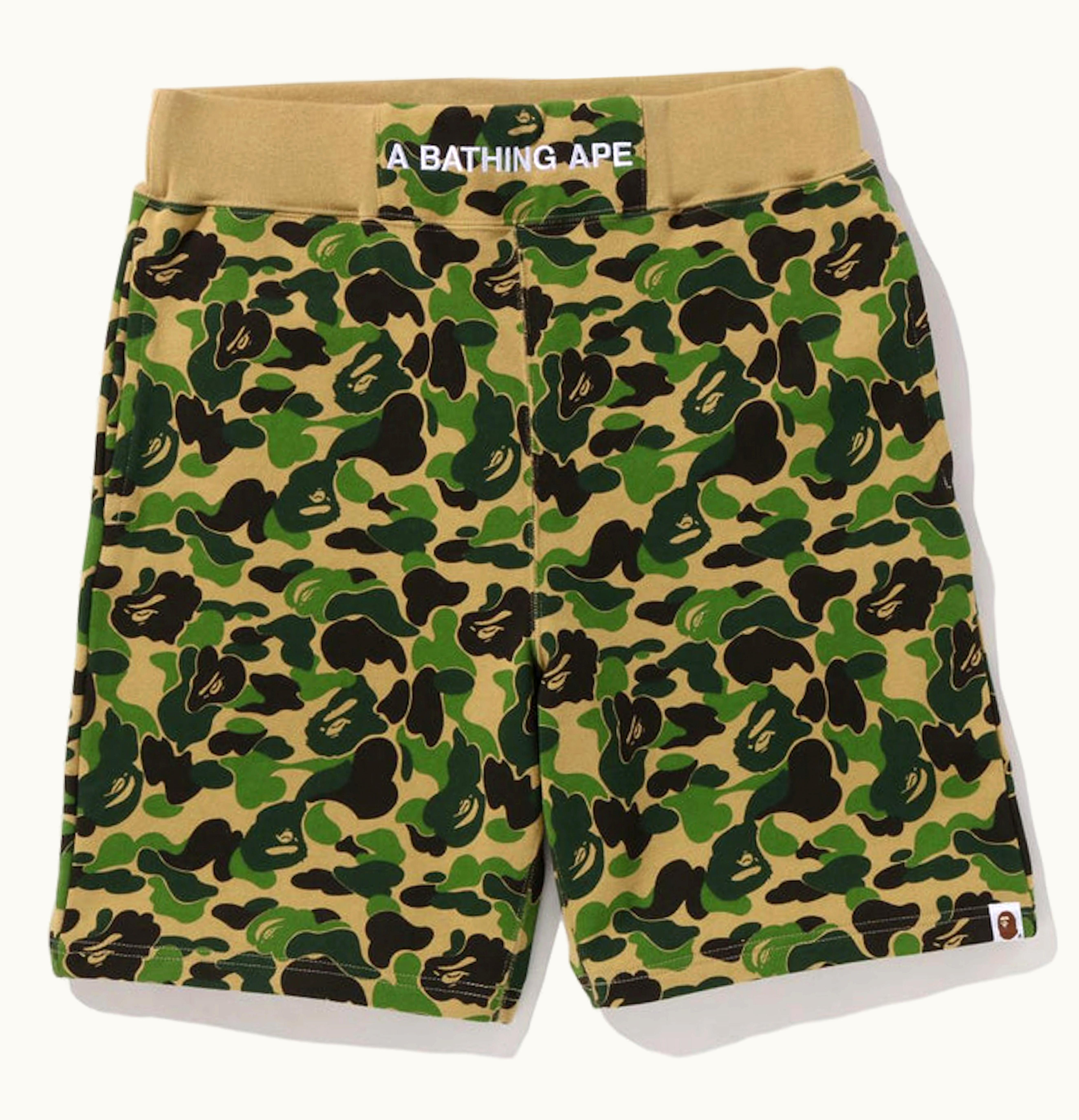 BAPE BAPE ABC Camo Sweat Shorts Green