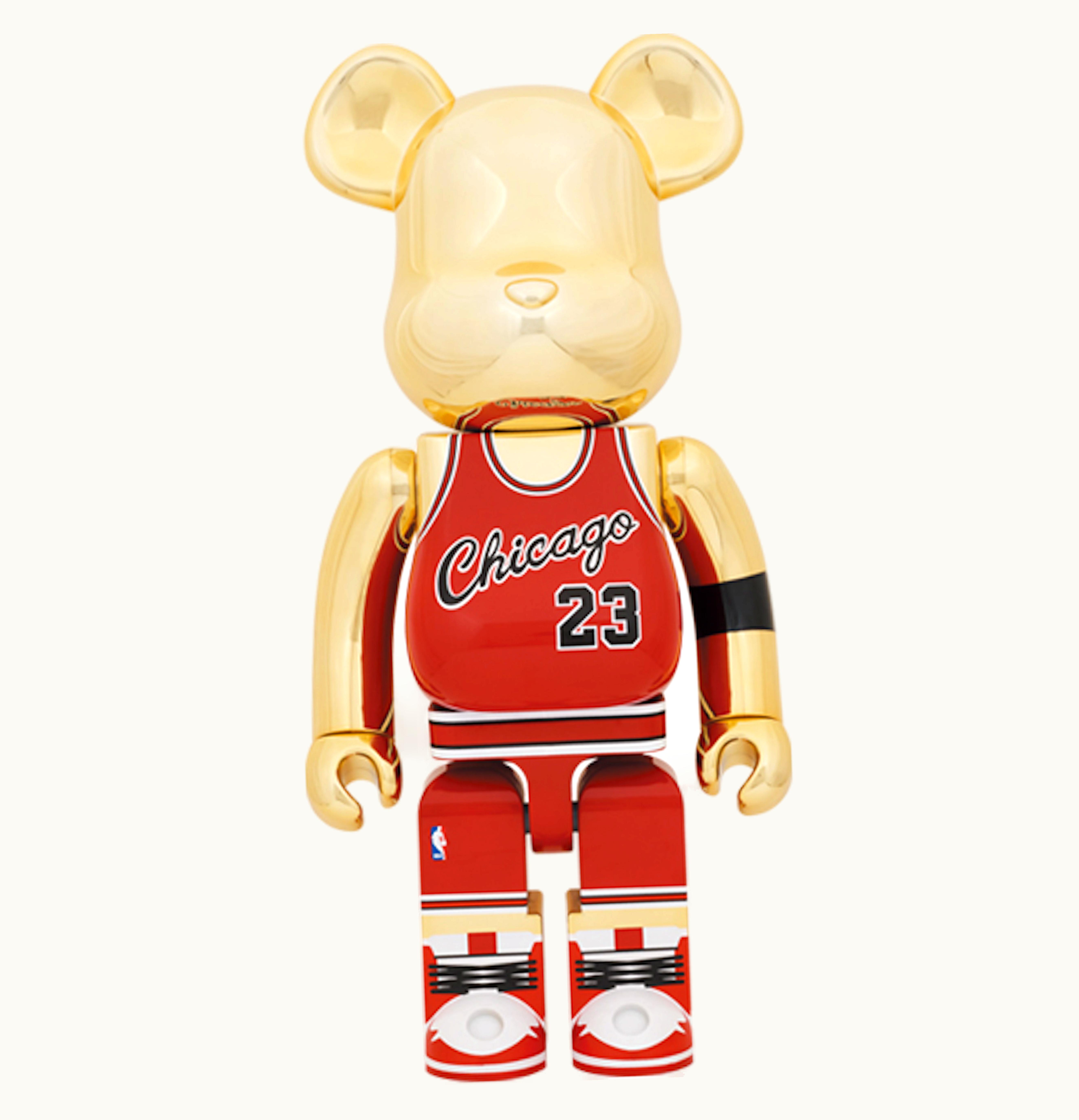 Bearbrick Bearbrick Michael Jordan 1985 Rookie Jersey 1000 Gold Chrome