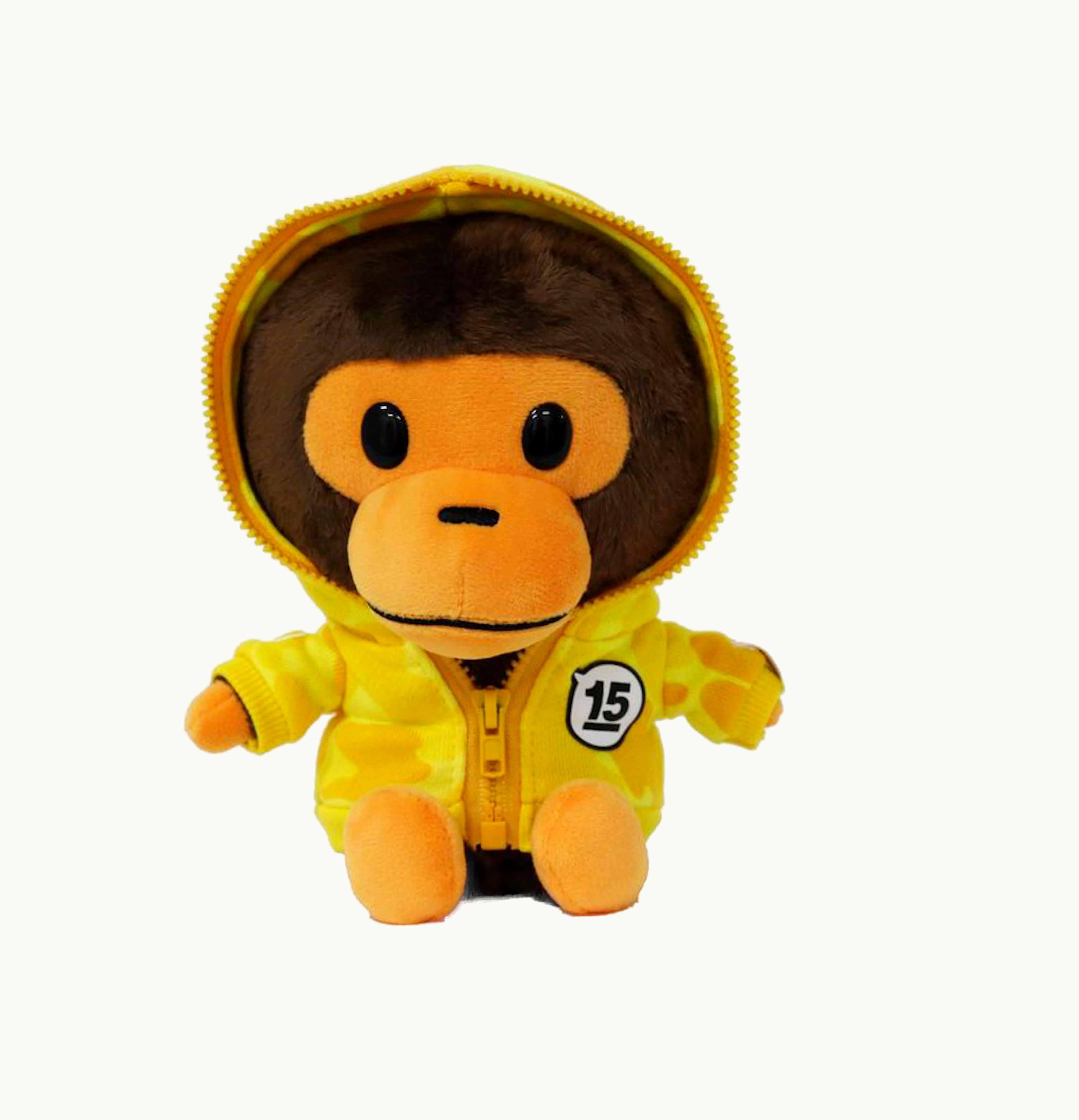 BAPE Bape Kids 15th Anniversary ABC Camo Baby Milo Plush Yellow