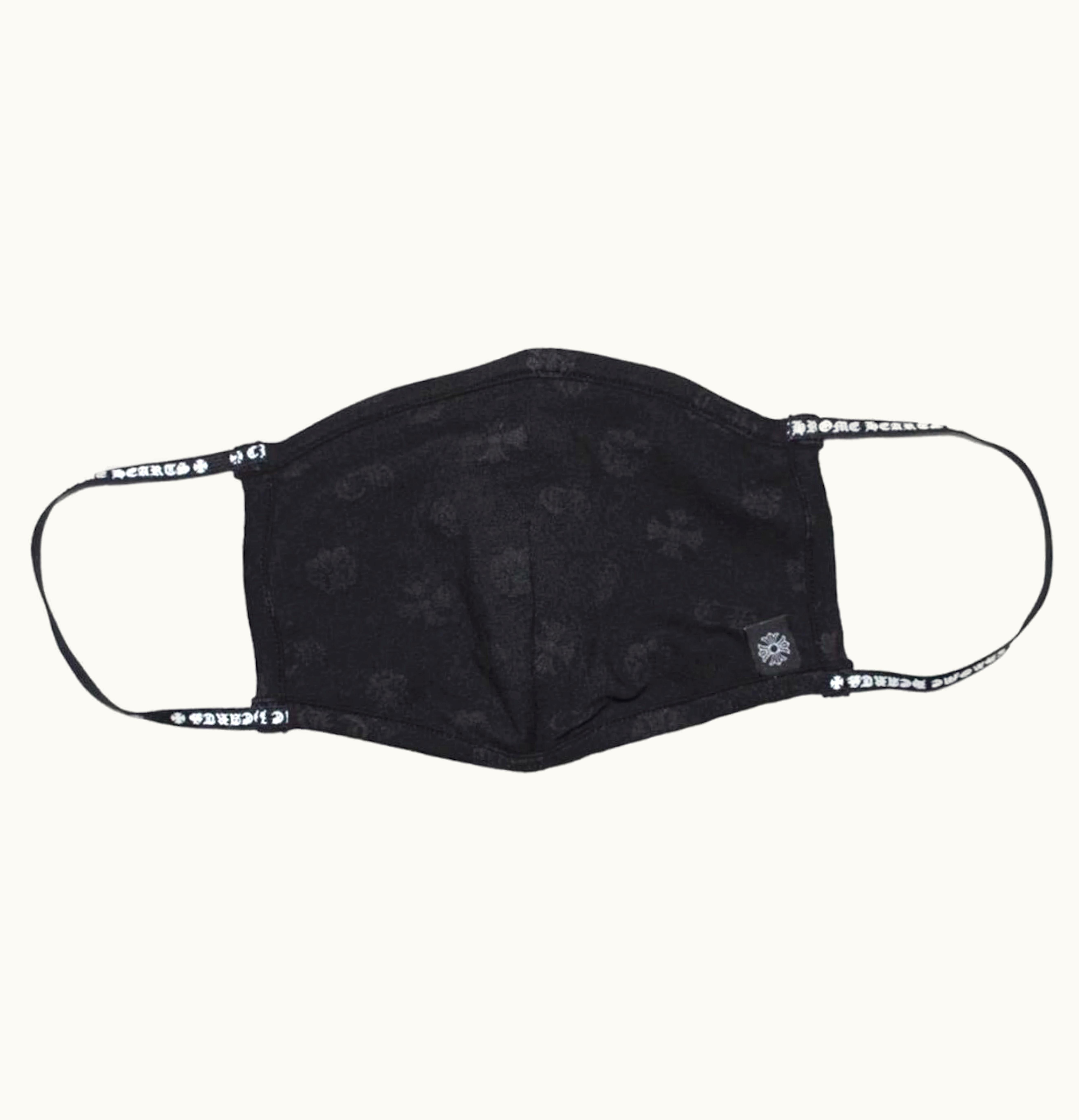 Chrome Hearts Chrome Hearts Motif Facemask Black White
