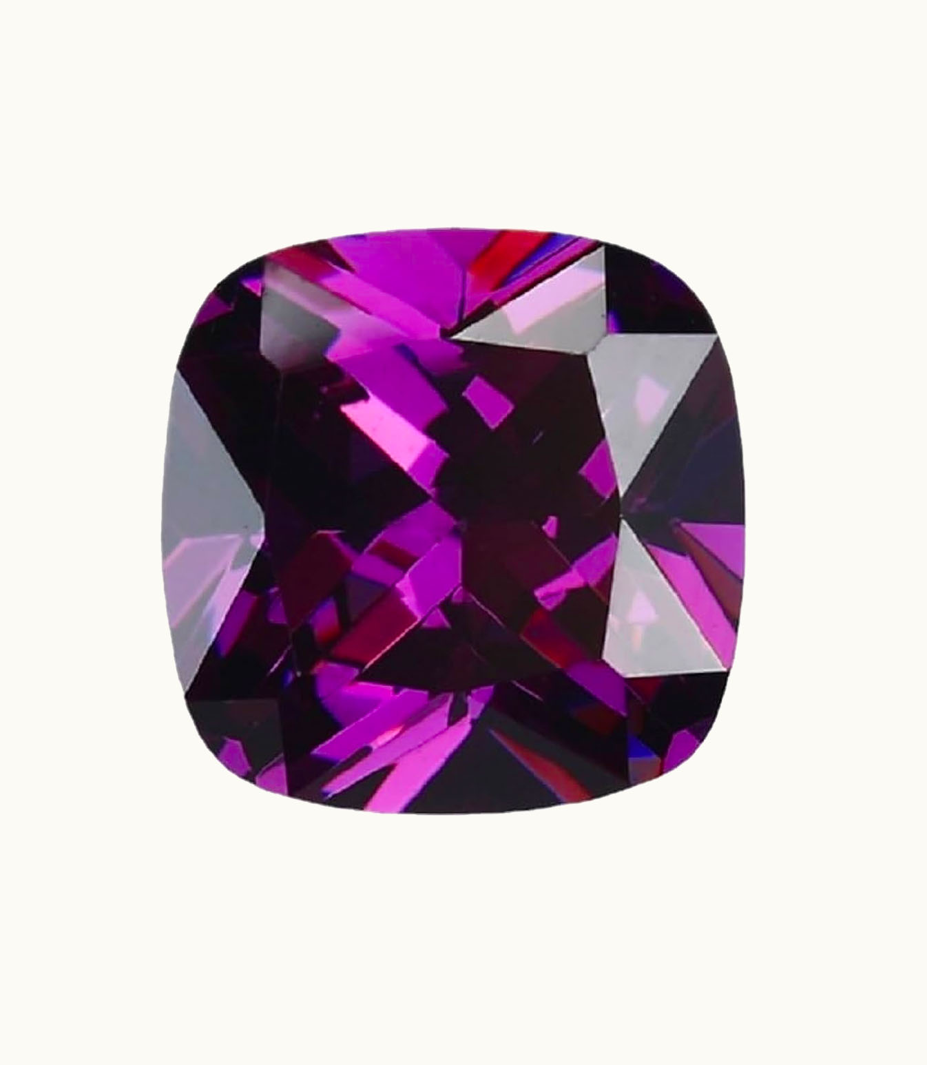 Loose Amethyst Cushion Loose Amethyst Intensity Vivid - Clarity Moderately Included - Cut Poor - Shape Cushion