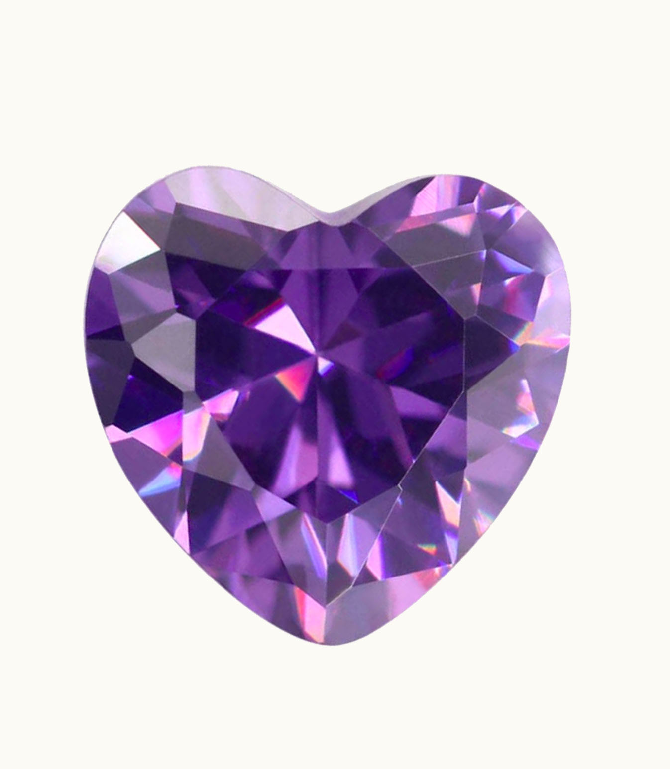 Loose Amethyst Heart Loose Amethyst Intensity Medium Intense - Clarity Clear - Cut Good - Shape Heart