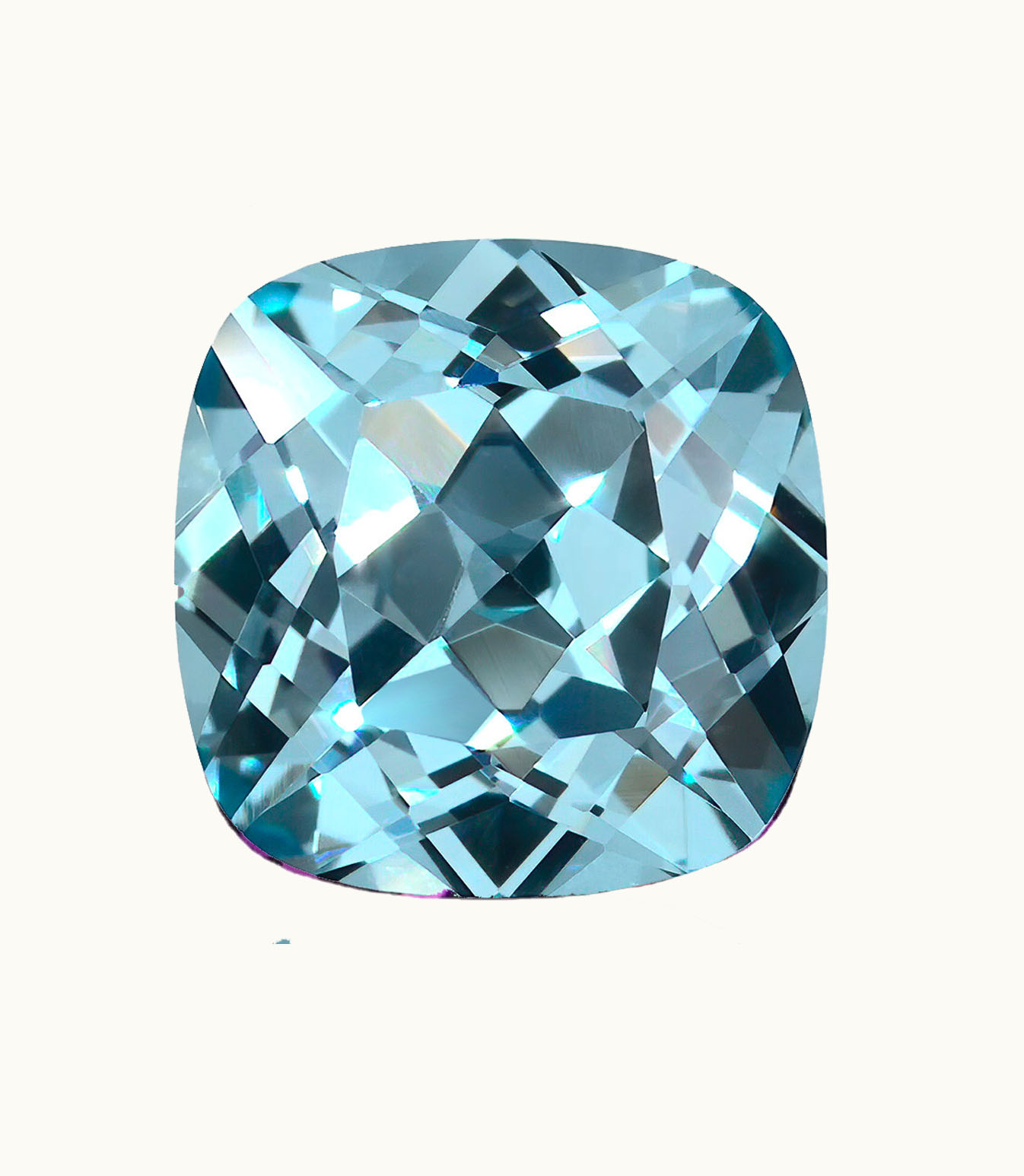 Loose Aquamarine Cushion Loose Aquamarine Intensity Intense - Clarity Moderately Included - Cut Fair - Shape Cushion