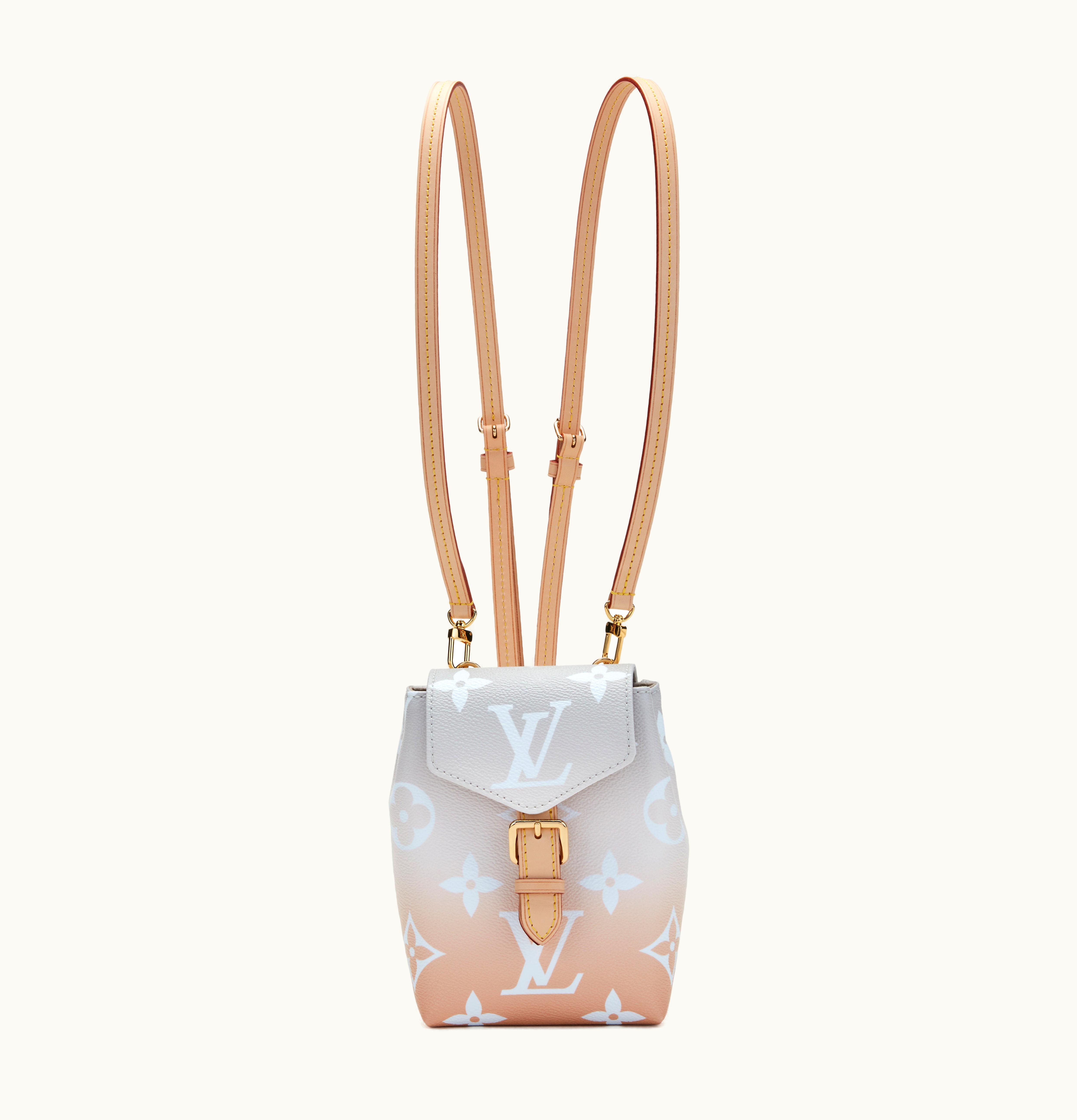 Louis Vuitton Louis Vuitton Giant Monogram Coated Canvas Poolside Backpack by Louis Vuitton in Mist Gray shade with Tiny Gold Hardware