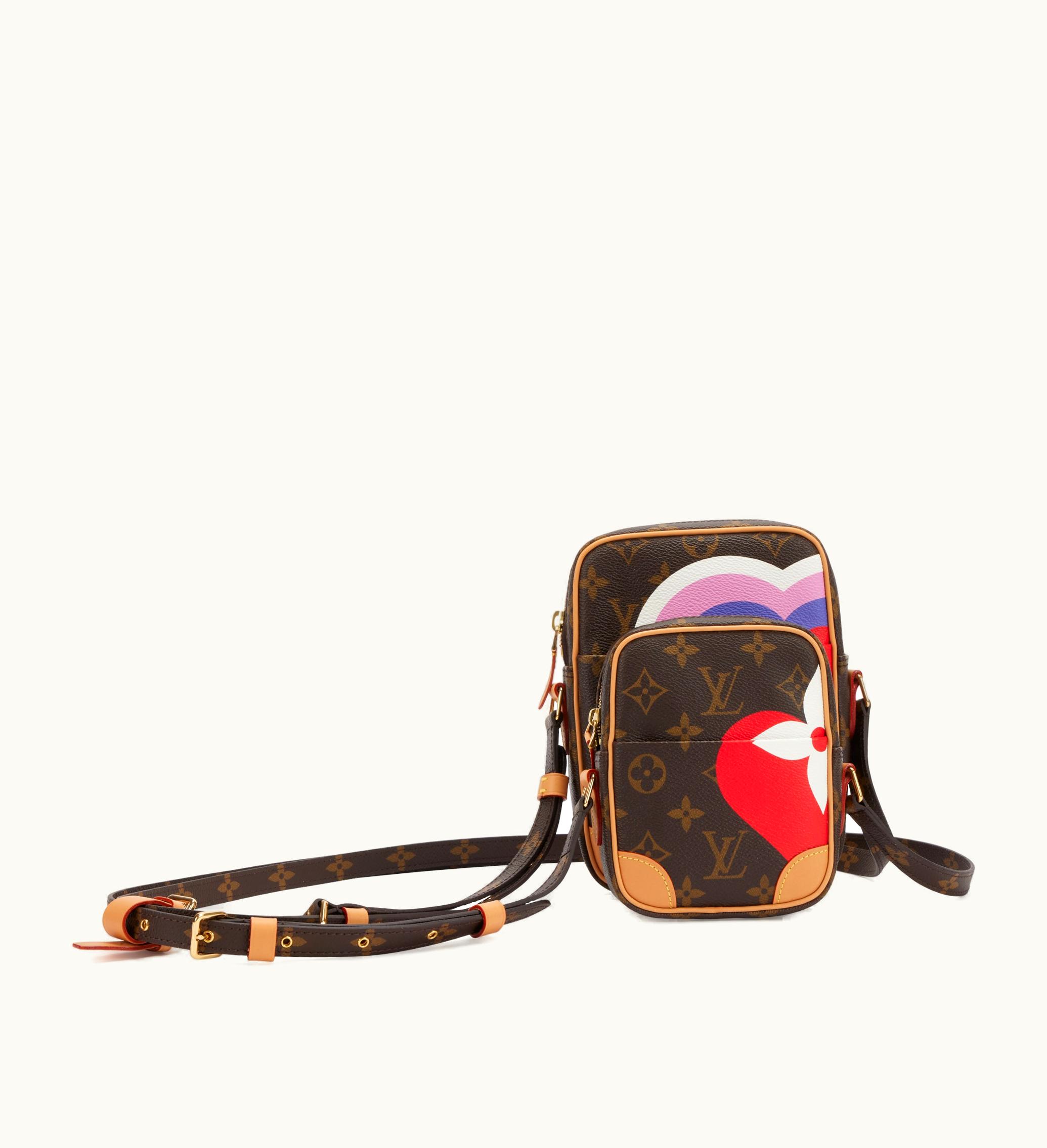 Louis Vuitton Louis Vuitton 2020 Louis Vuitton Double Paname Set with Gold Hardware in Multicolor Game On Monogram Coated Canvas