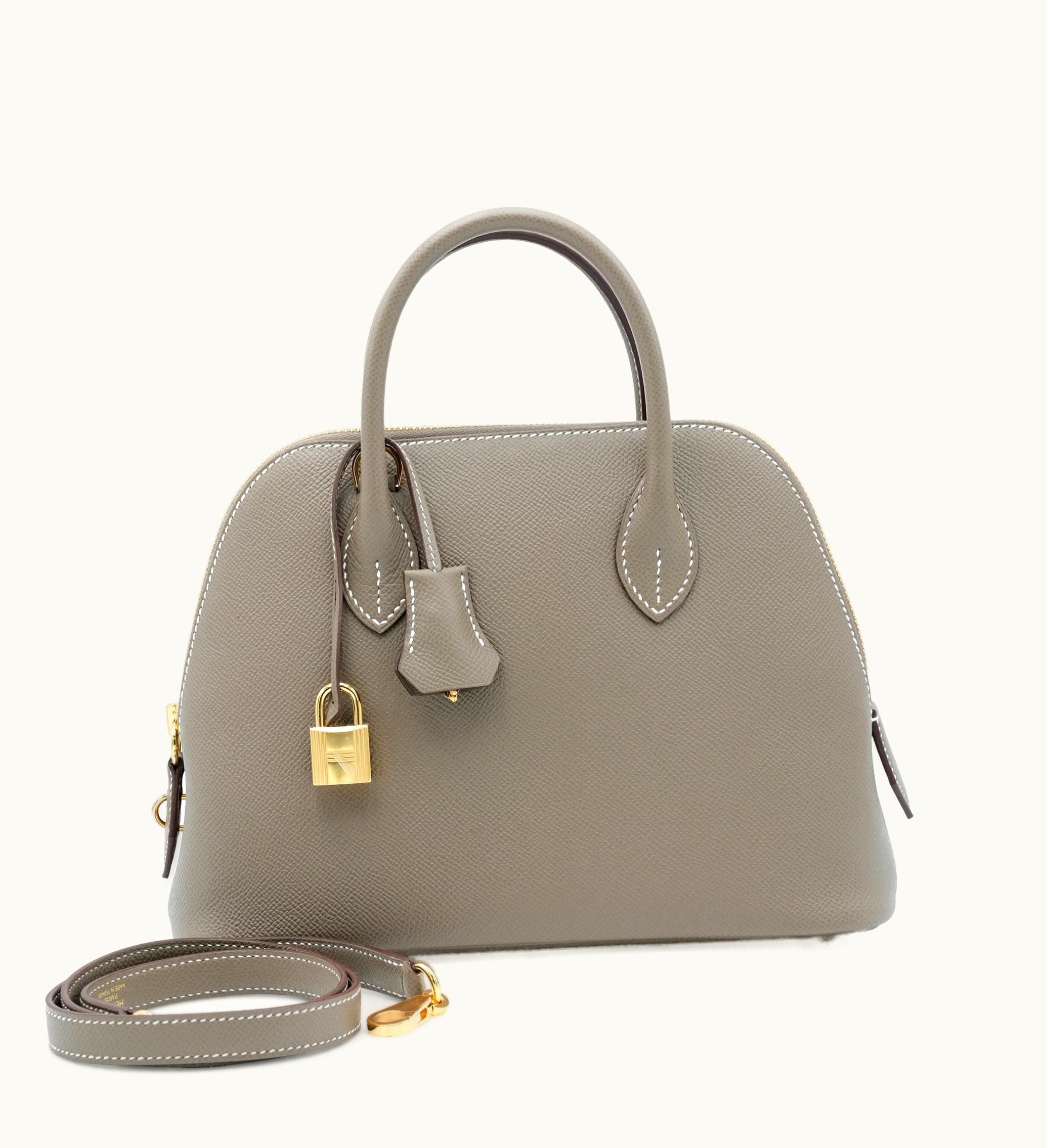 Hermès Hermès Bolide 1923 25 with Gold Hardware in Etoupe Epsom, 2023