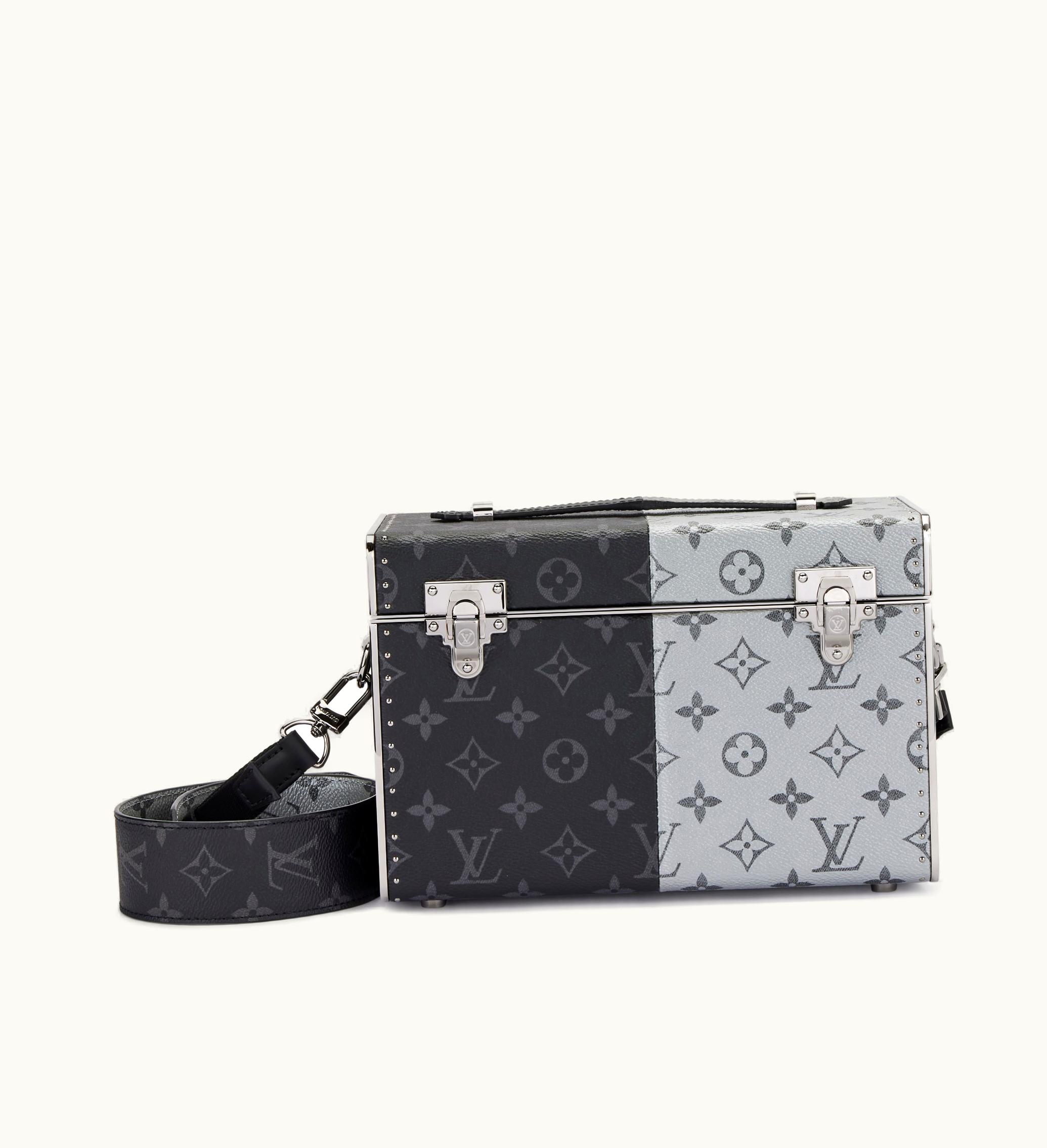 Louis Vuitton Louis Vuitton Black and Silver Monogram Eclipse Coated Canvas Custom Vanity Trunk Ruthenium Hardware, 2018