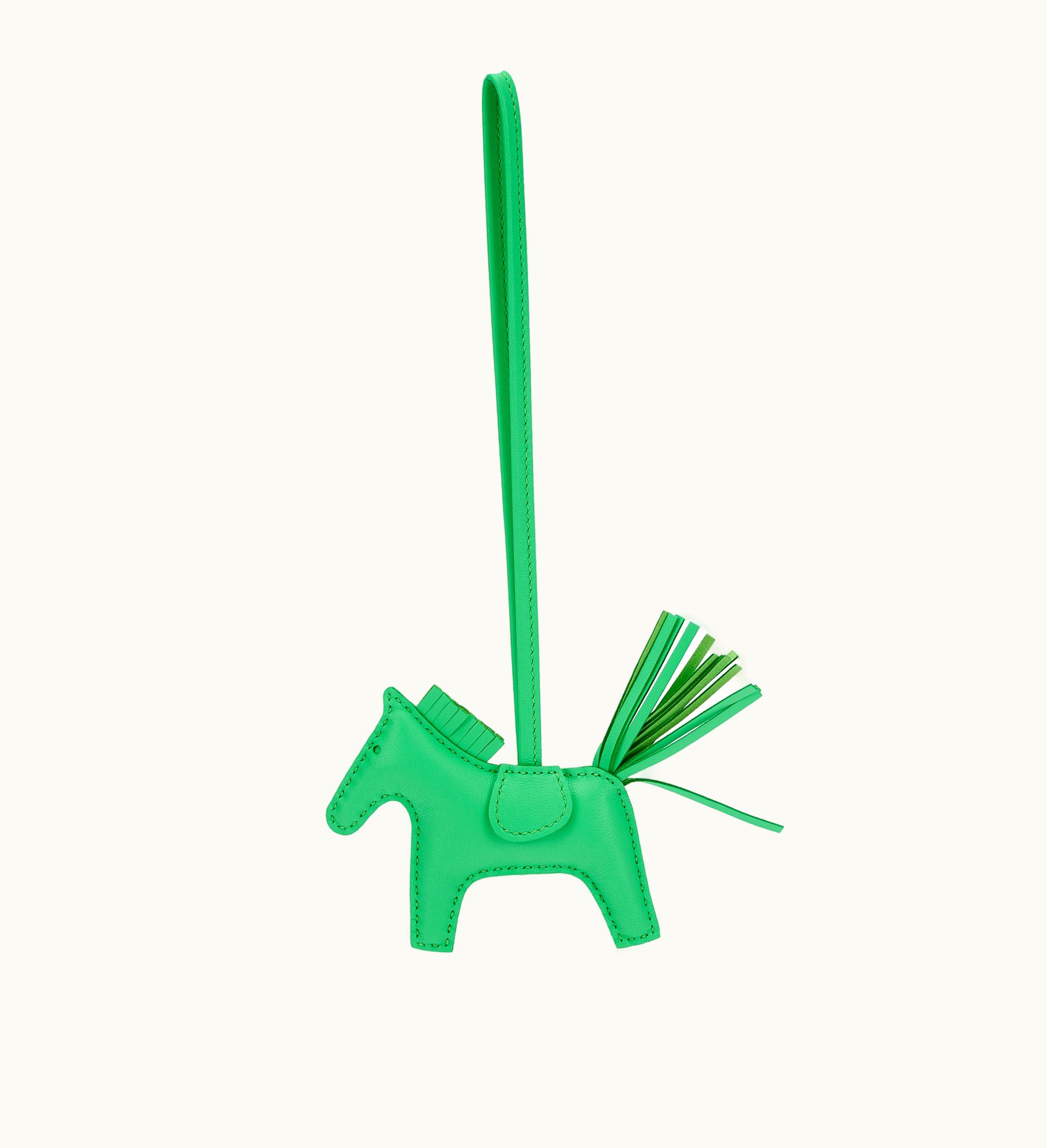 Hermès Hermès Green Comics Milo Lambskin and Swift GriGri Rodeo Charm PM, 2023