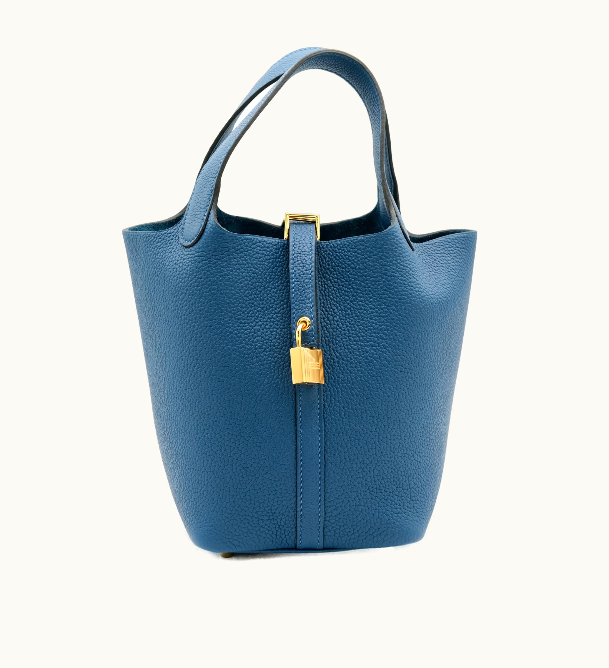 Hermès Hermès Deep Bleu Maurice Picotin Lock 18 Gold Hardware, 2023