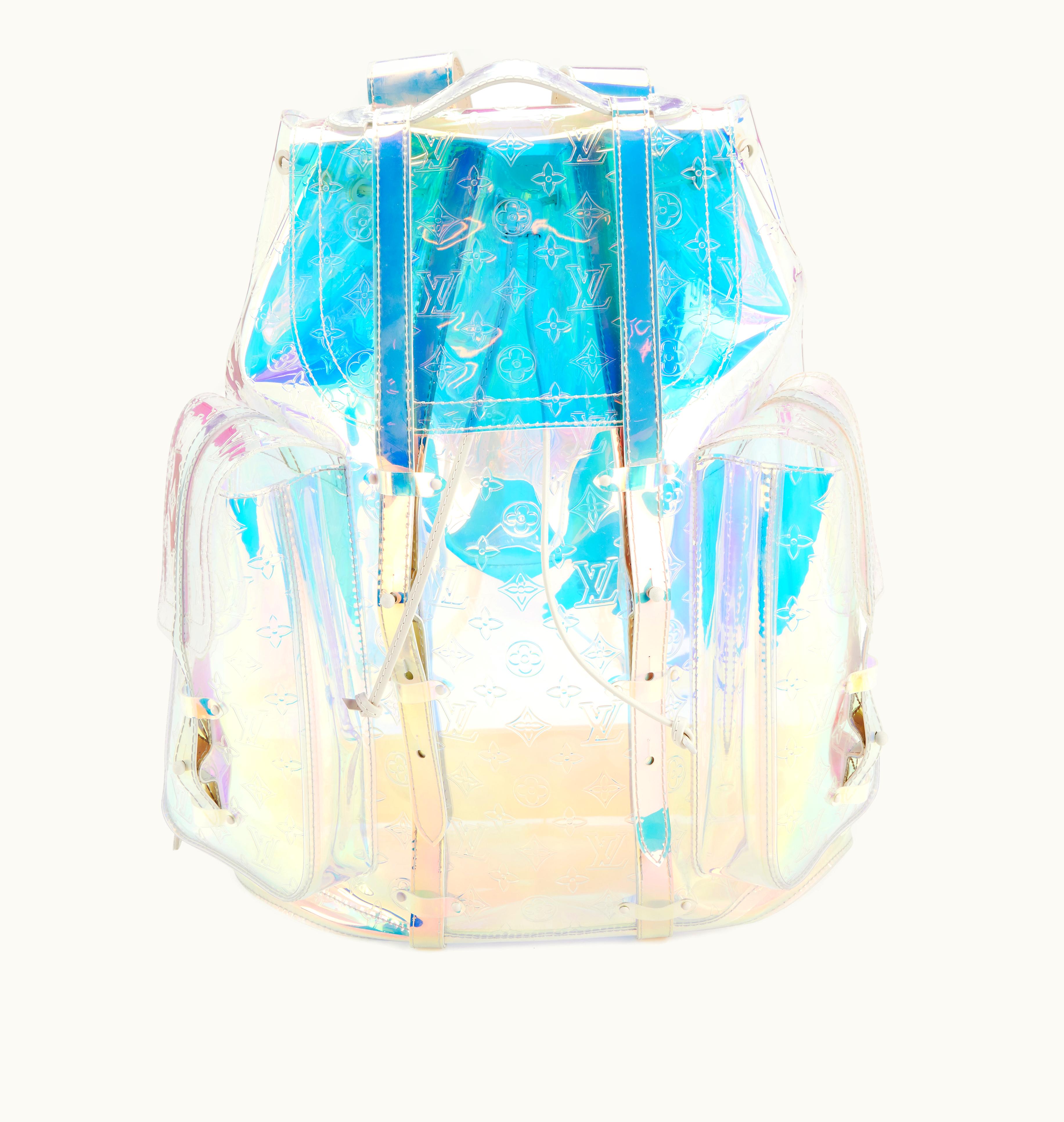 Louis Vuitton Louis Vuitton 2019 White Hardware Louis Vuitton Iridescent Monogram Prism Christopher GM Backpack