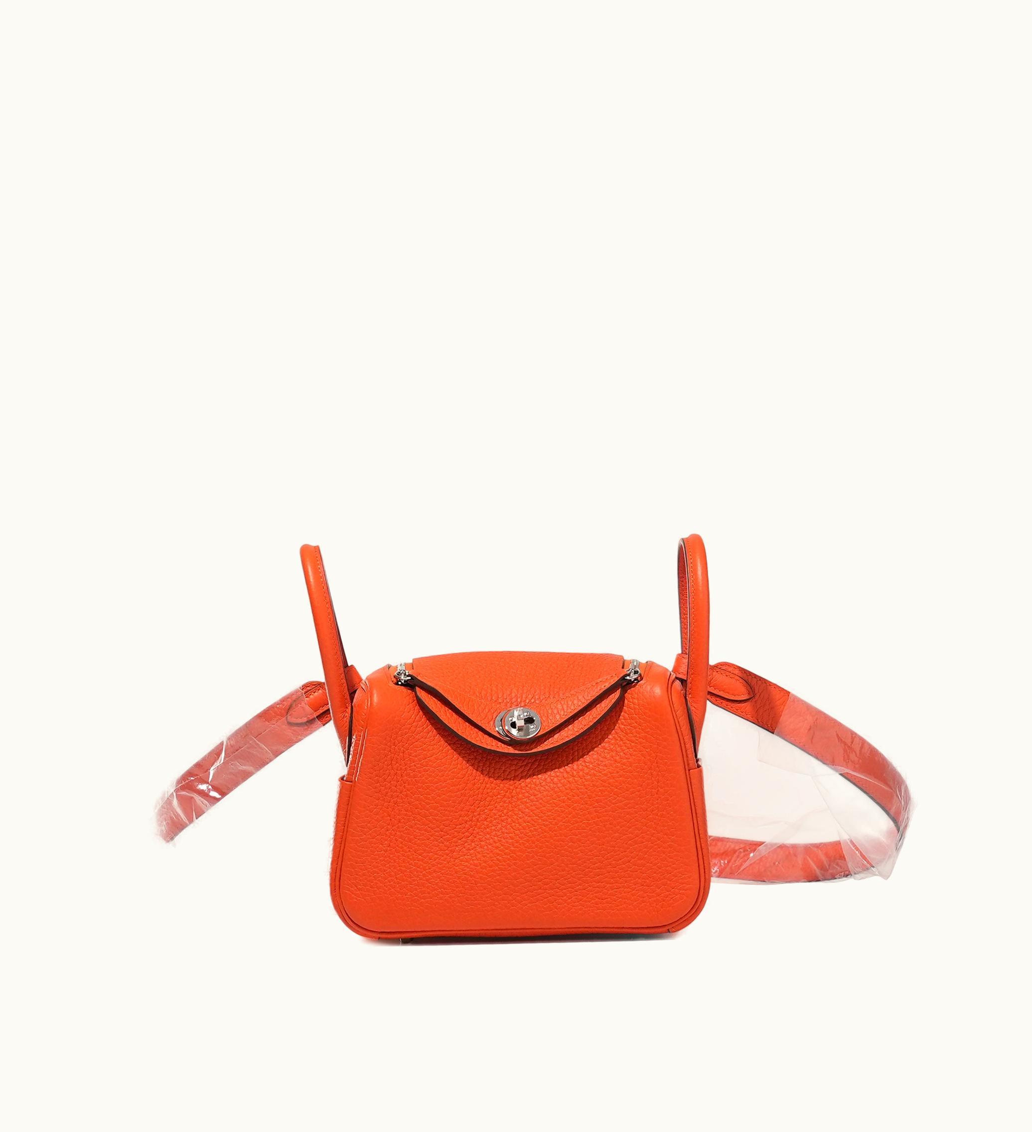 Hermès Hermès Mini Lindy 20 Feu Clemence with Palladium Hardware for 2022