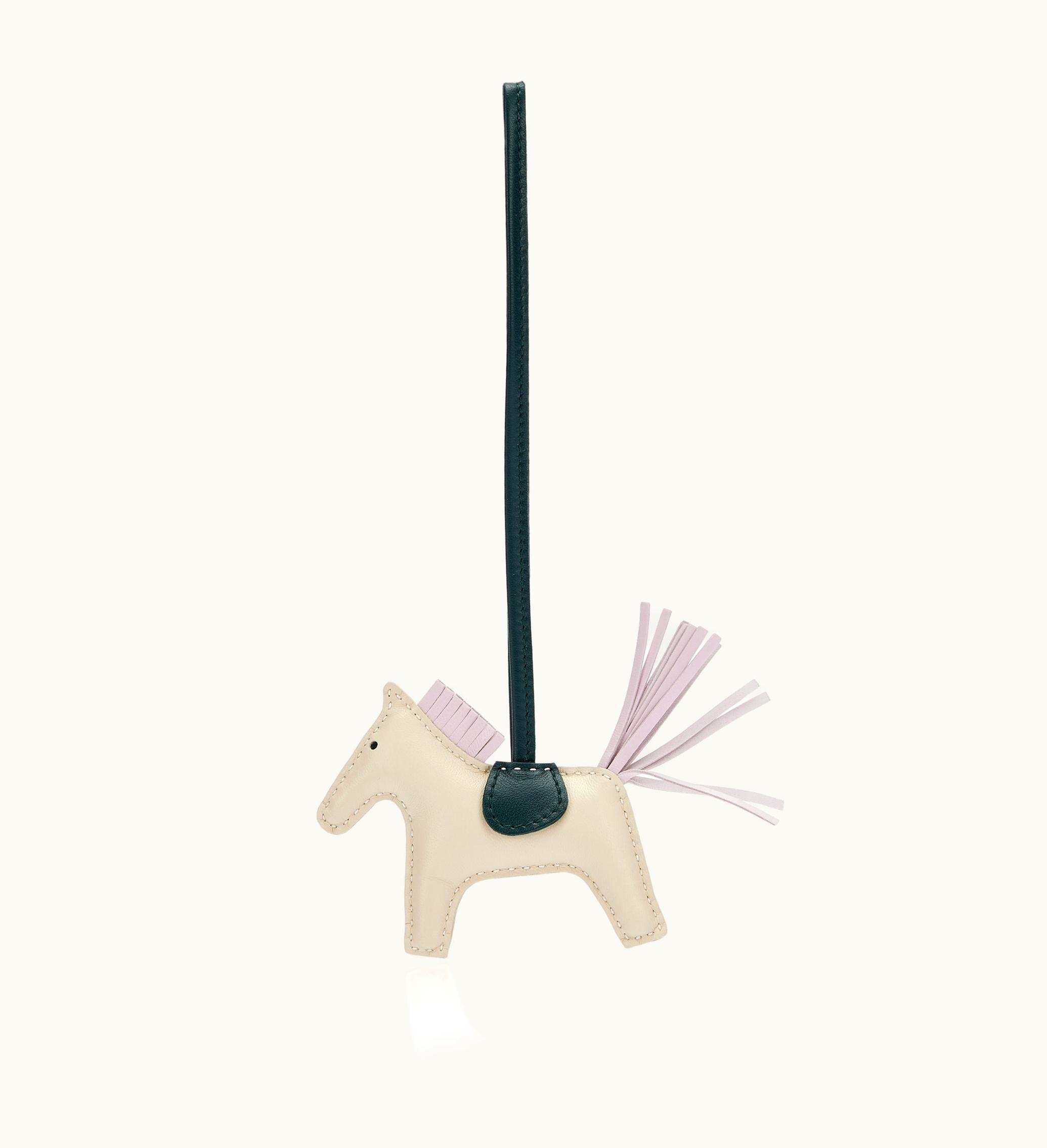 Hermès Hermès Craie, Vert Cypres, Mauve Pale Milo and Swift Leather Rodeo Charms PM, 2022