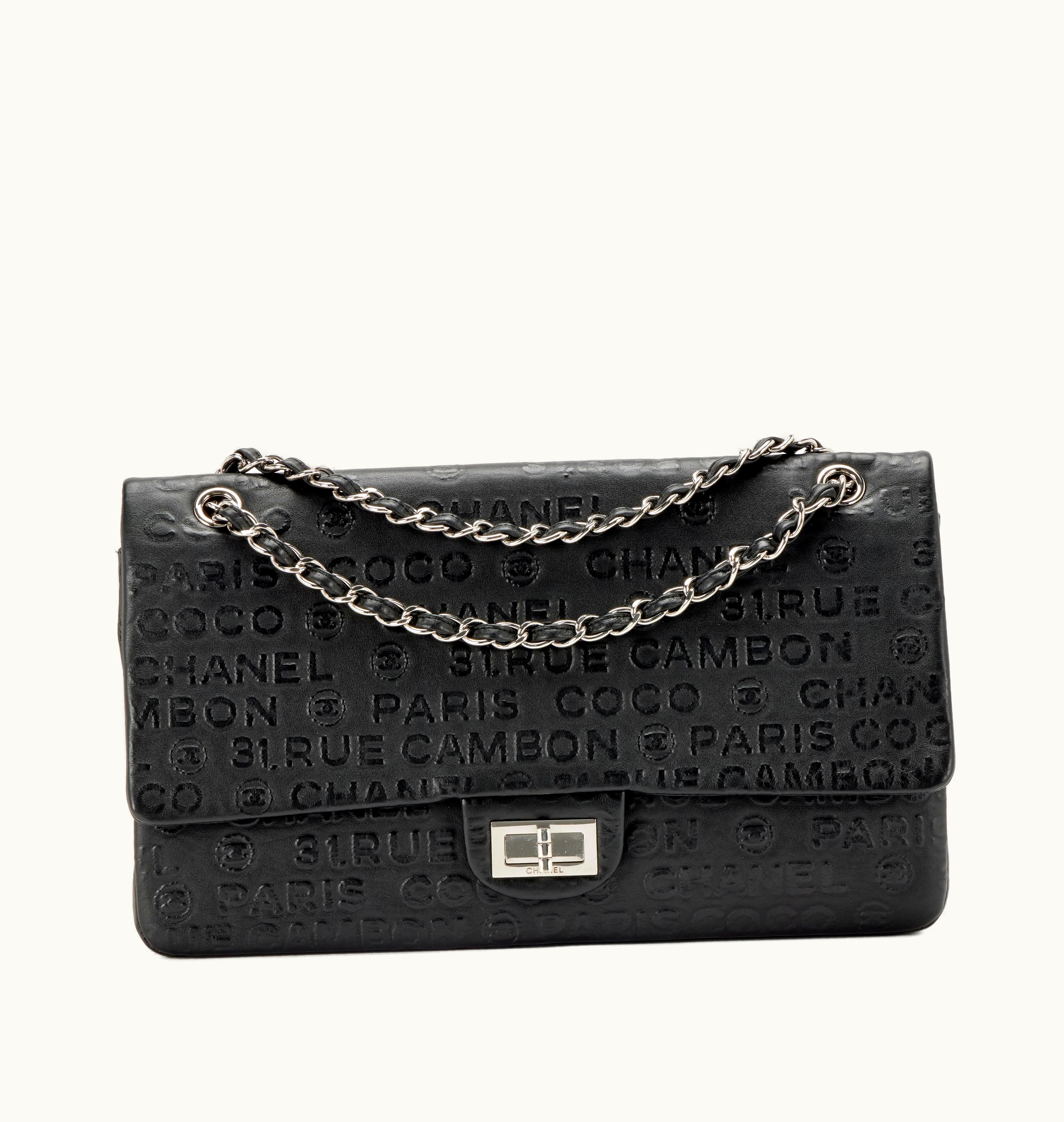 Chanel Chanel Reissue 2.55 in Black Calfskin with Silver Hardware, Vintage 2009 at Rue Cambon 228 - Unlimited Edition