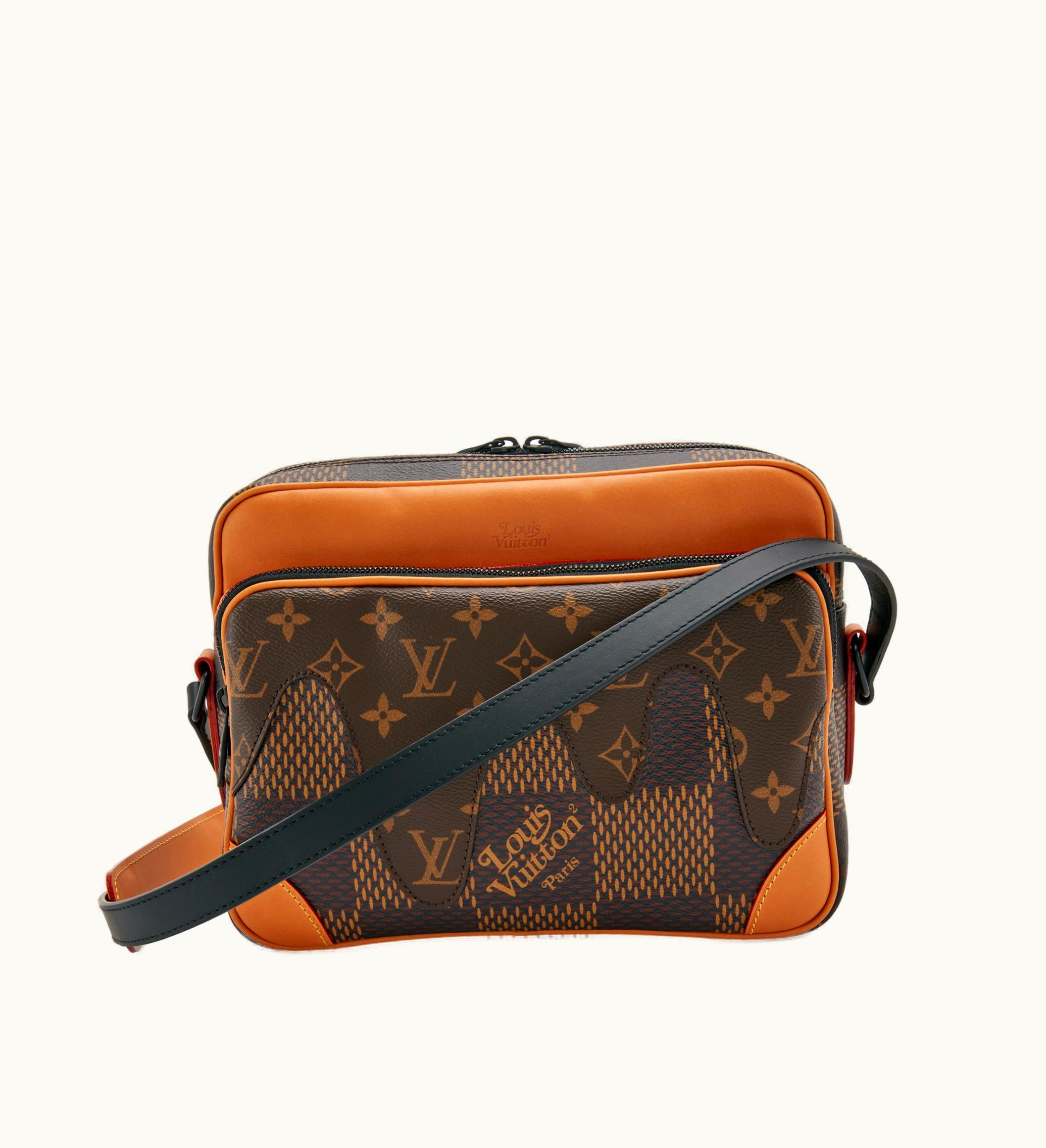 Louis Vuitton Louis Vuitton Virgil Abloh NIGO Brown Giant Damier Ebene & Drip Monogram Coated Canvas Nil Messenger Gold Hardware, 2021