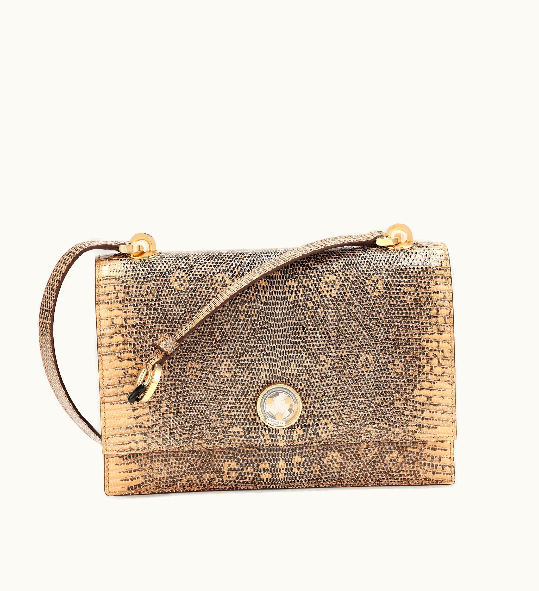 Hermès Hermès Salvator Lizard Minuit au Faubourg Palladium Mechanical Hardware by Hermès Ombré Desert, 2021