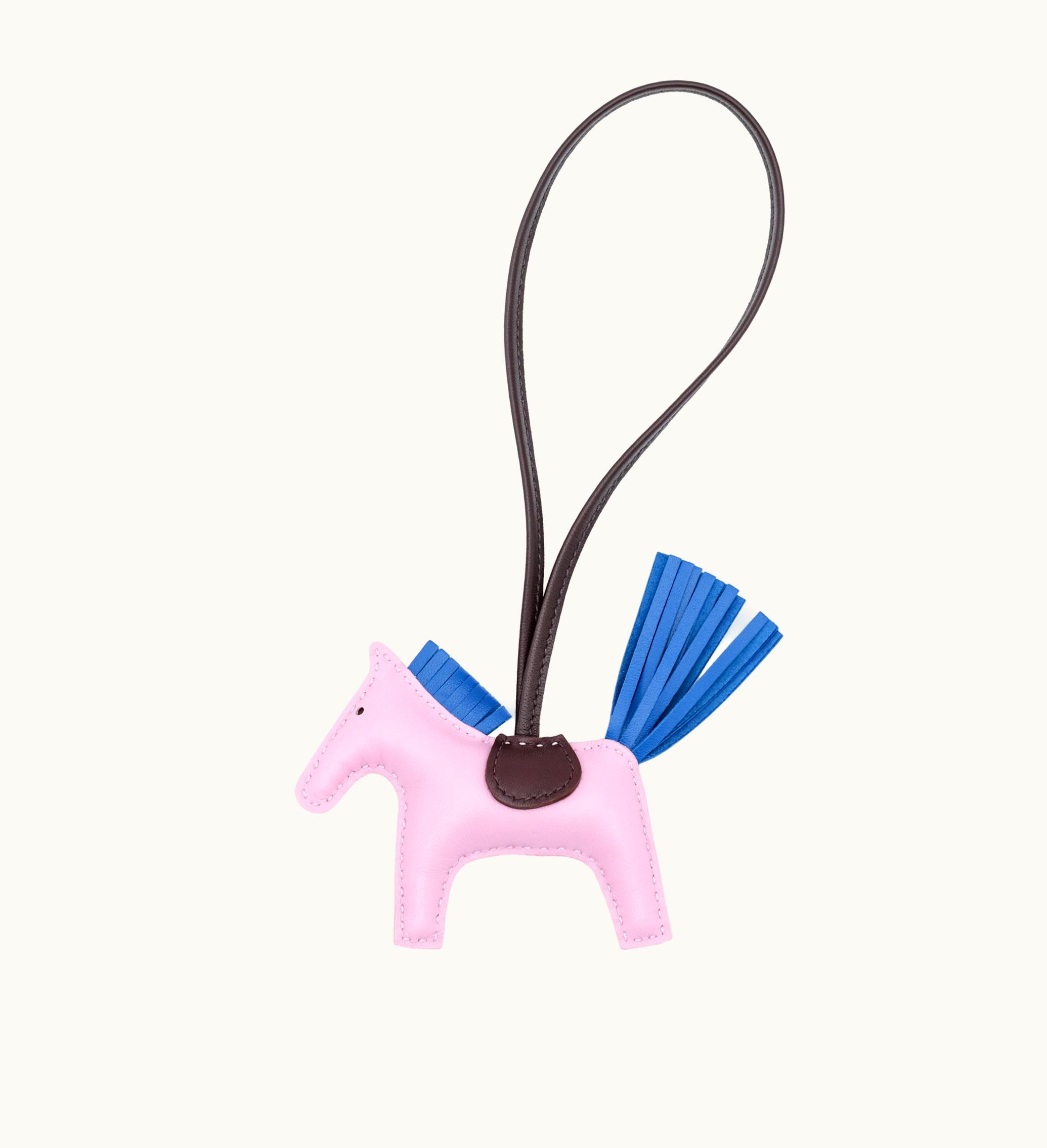 Hermès Hermès Mauve Sylvestre Bag, Bleu France Wallet, Rouge Sellier Milo Purse, Lambskin and Swift GriGri Rodeo Charm PM, 2021