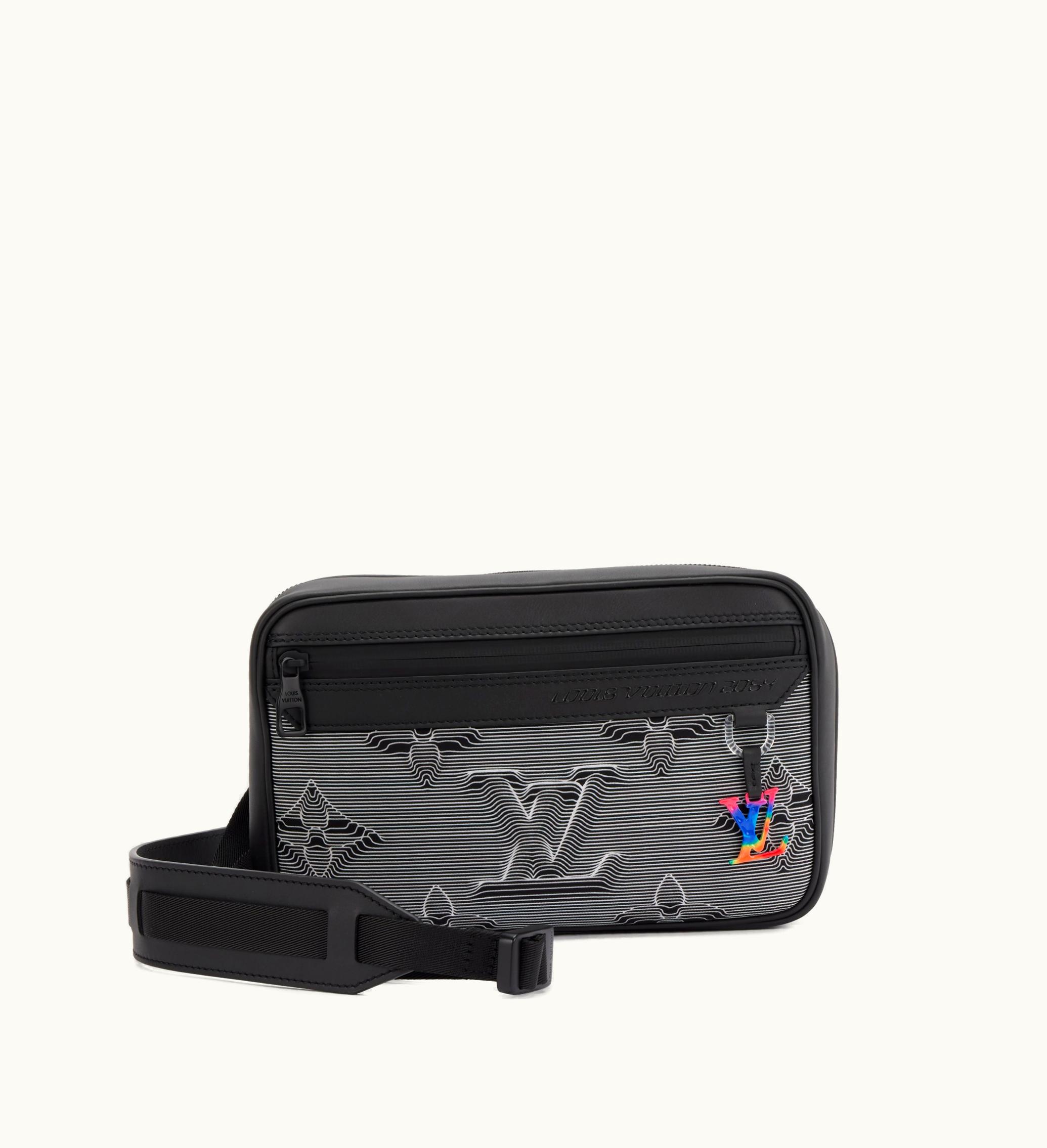 Louis Vuitton Louis Vuitton 3D Nylon 2054 Messenger Bag in Black & White Monogram, Designed by Virgil Abloh, Released in 2020