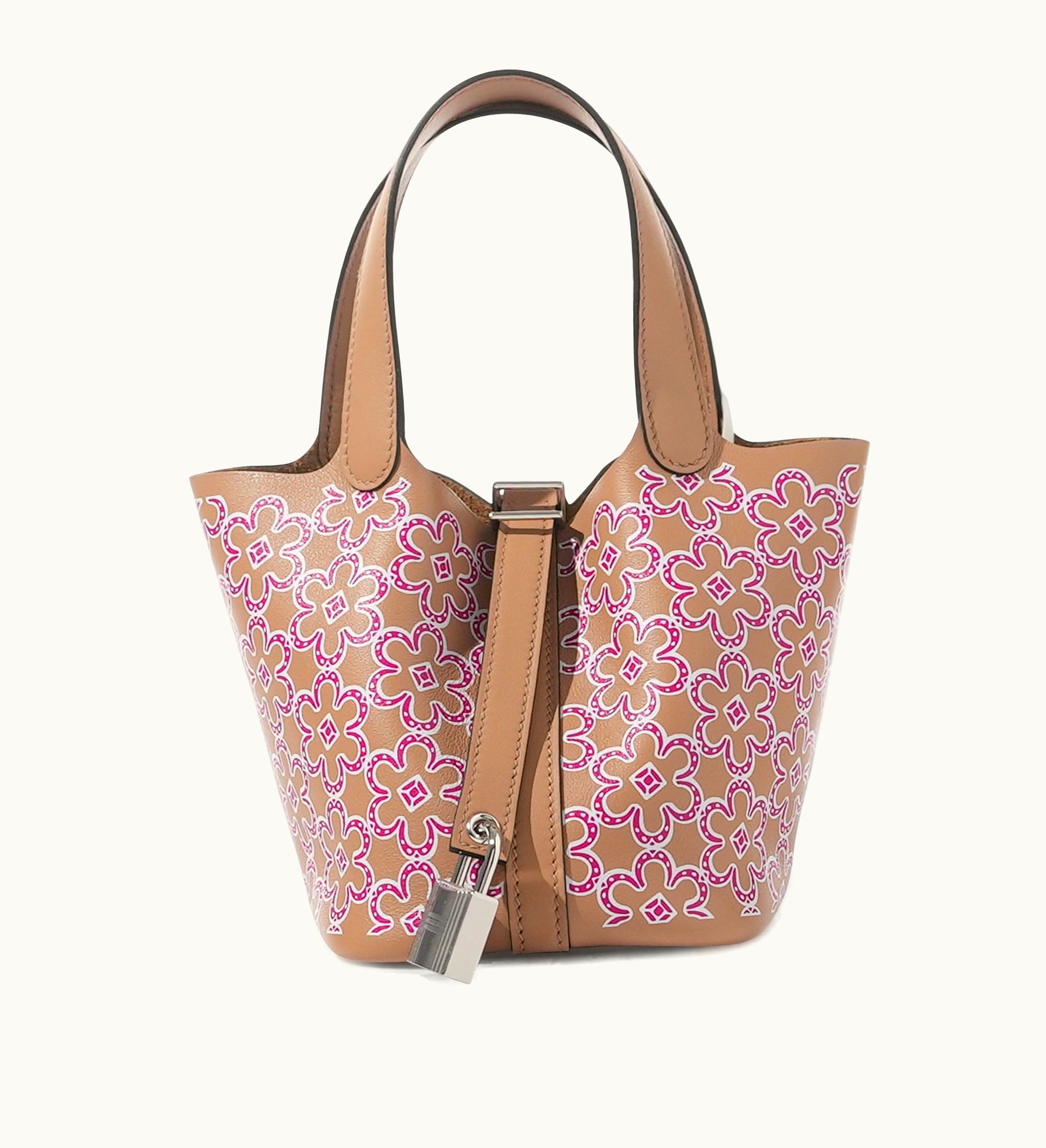 Hermès Hermès 2022 Hermès Chai Lucky Daisy Swift Micro Picotin Lock 14 Palladium Hardware