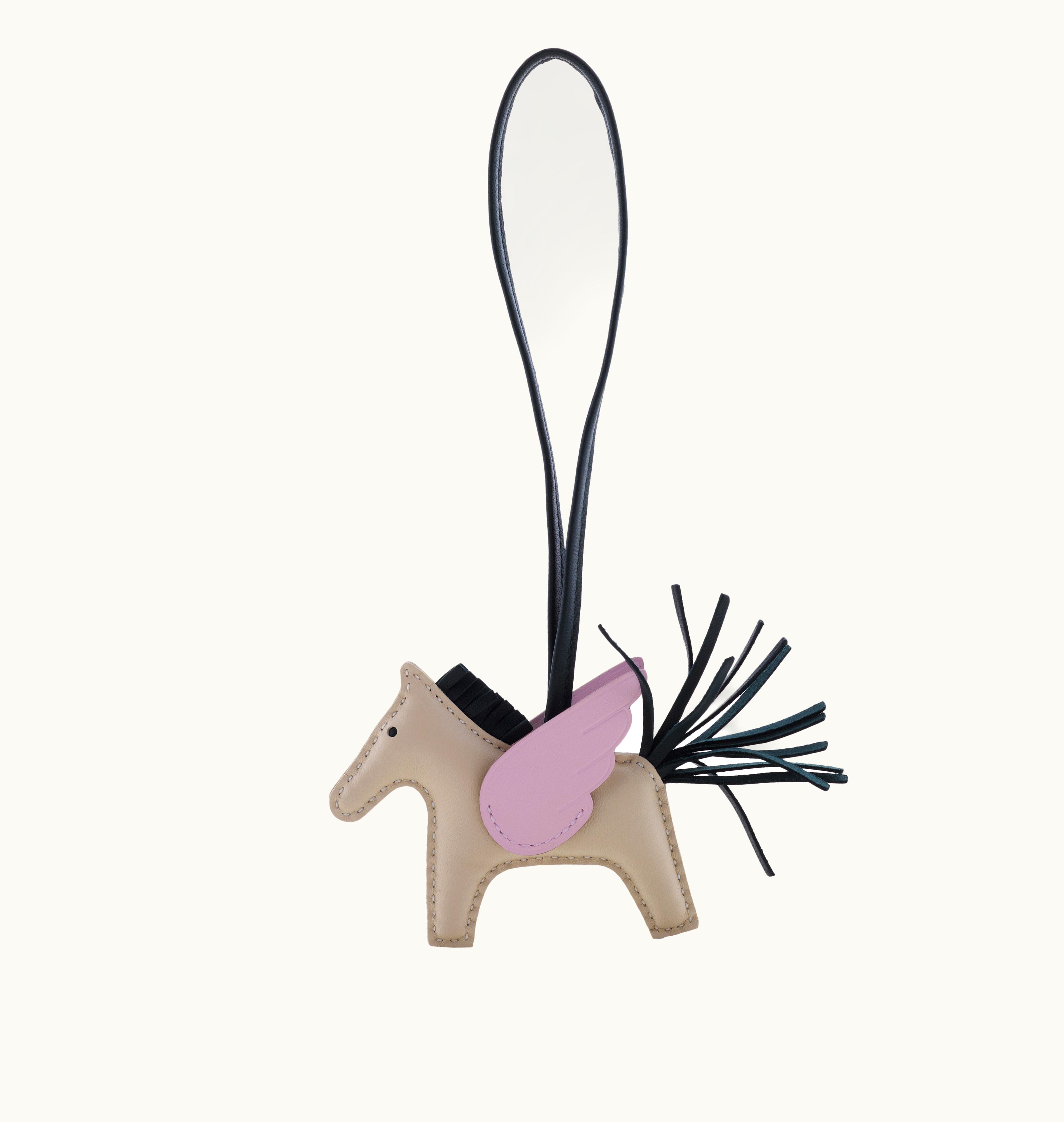 Hermès Hermès Ivory, Cypress Green and Milo Mauve Lambskin and Swift GriGri Rodeo Pegase PM, 2022